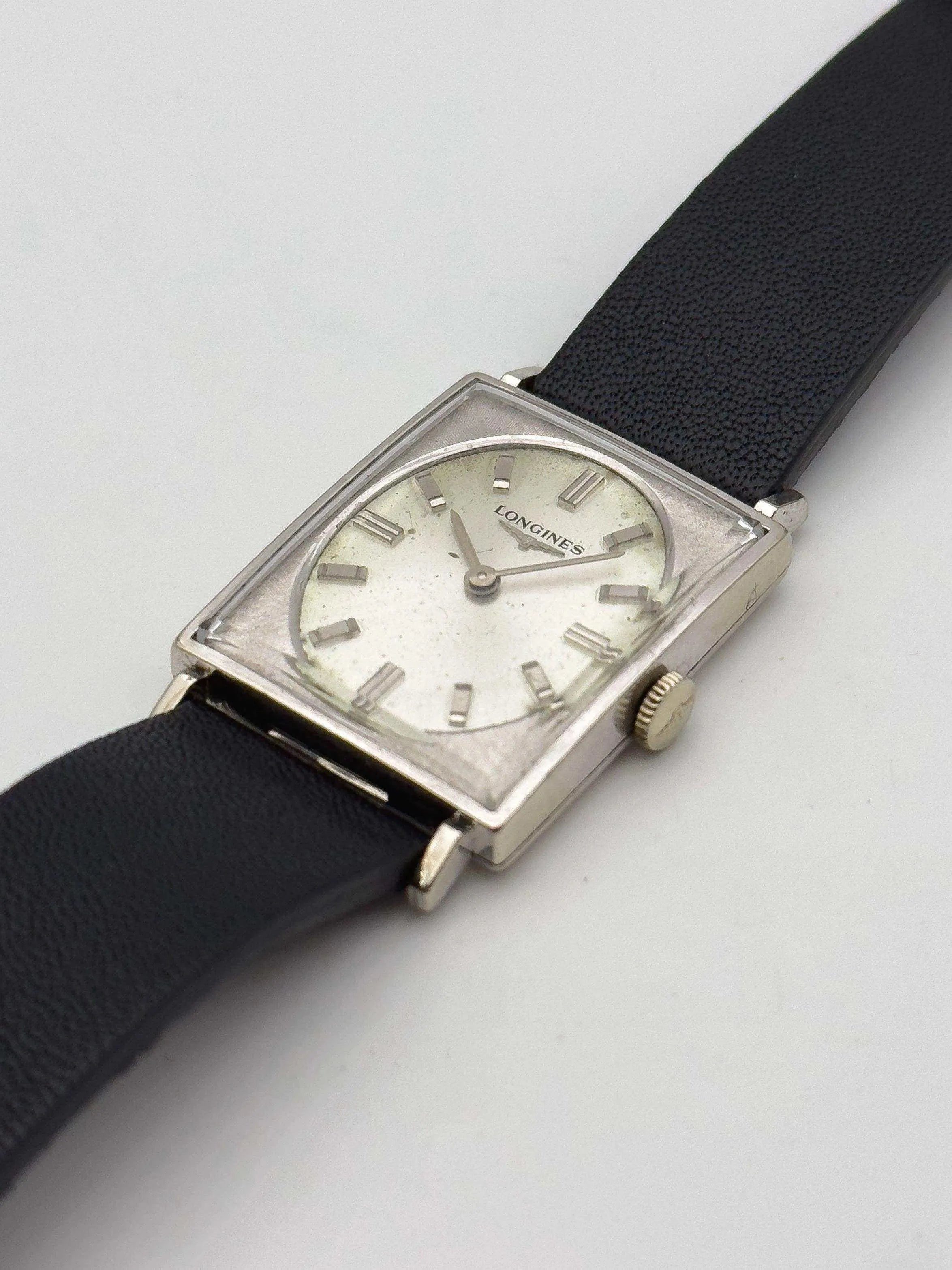 Longines - Tank 10k White Gold Filled Dial - 1974 - Atelier Victor Paris - Vintage Watch Shop Dubai