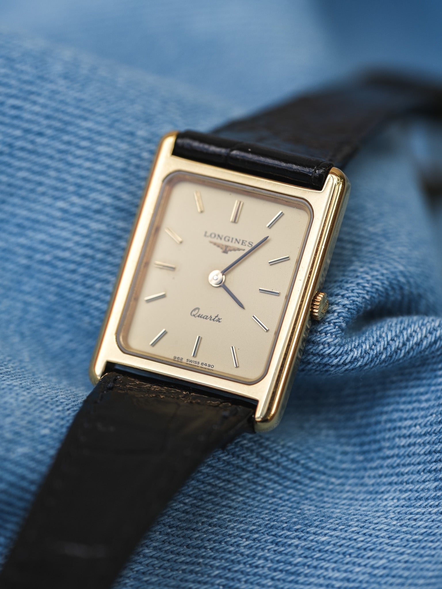 Longines - Tank Plaqué or Femme - 1980s - Atelier Victor - Vintage  Shop