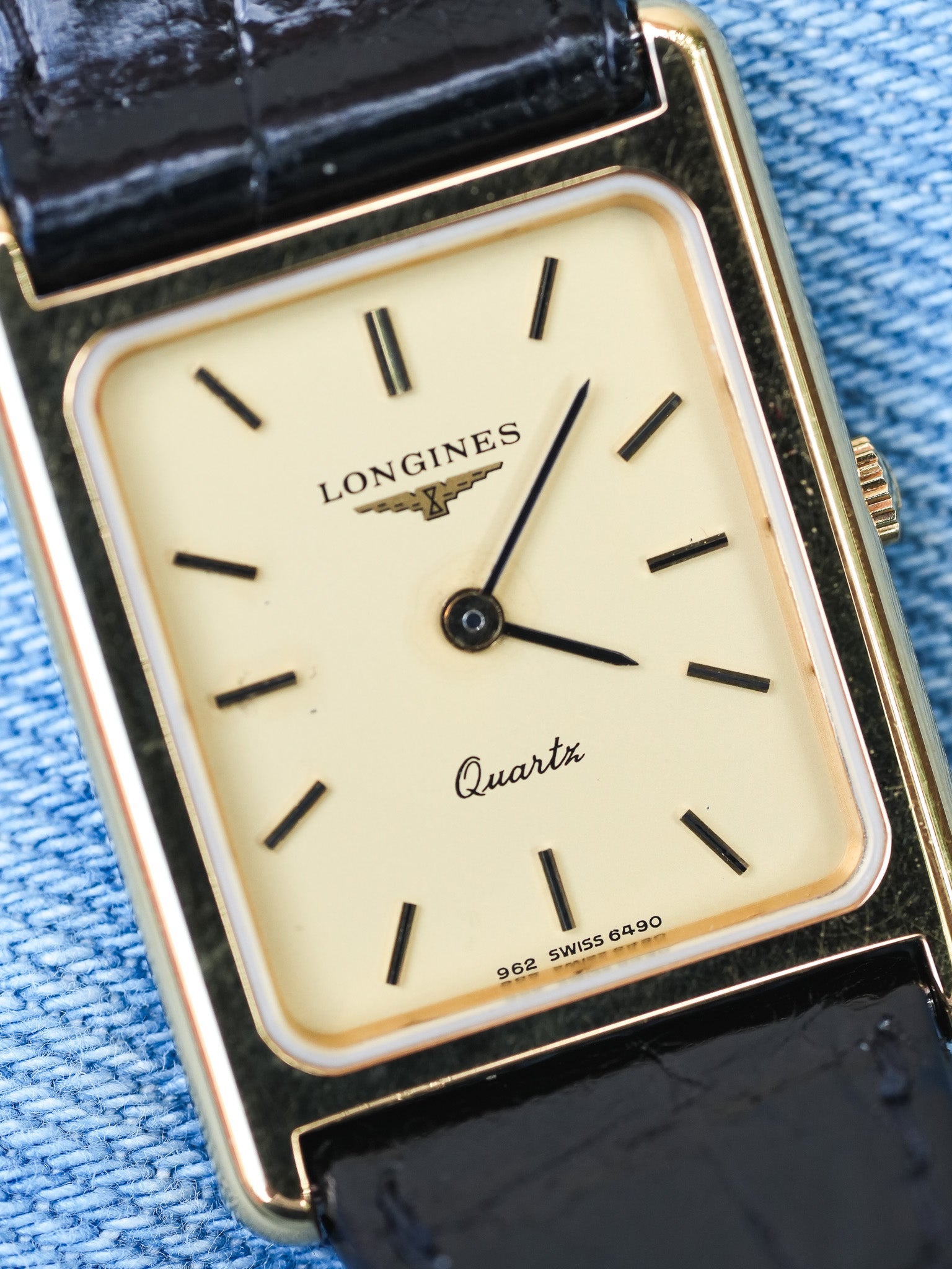 Longines - Tank Plaqué or Femme - 1980s - Atelier Victor - Vintage Watch Shop