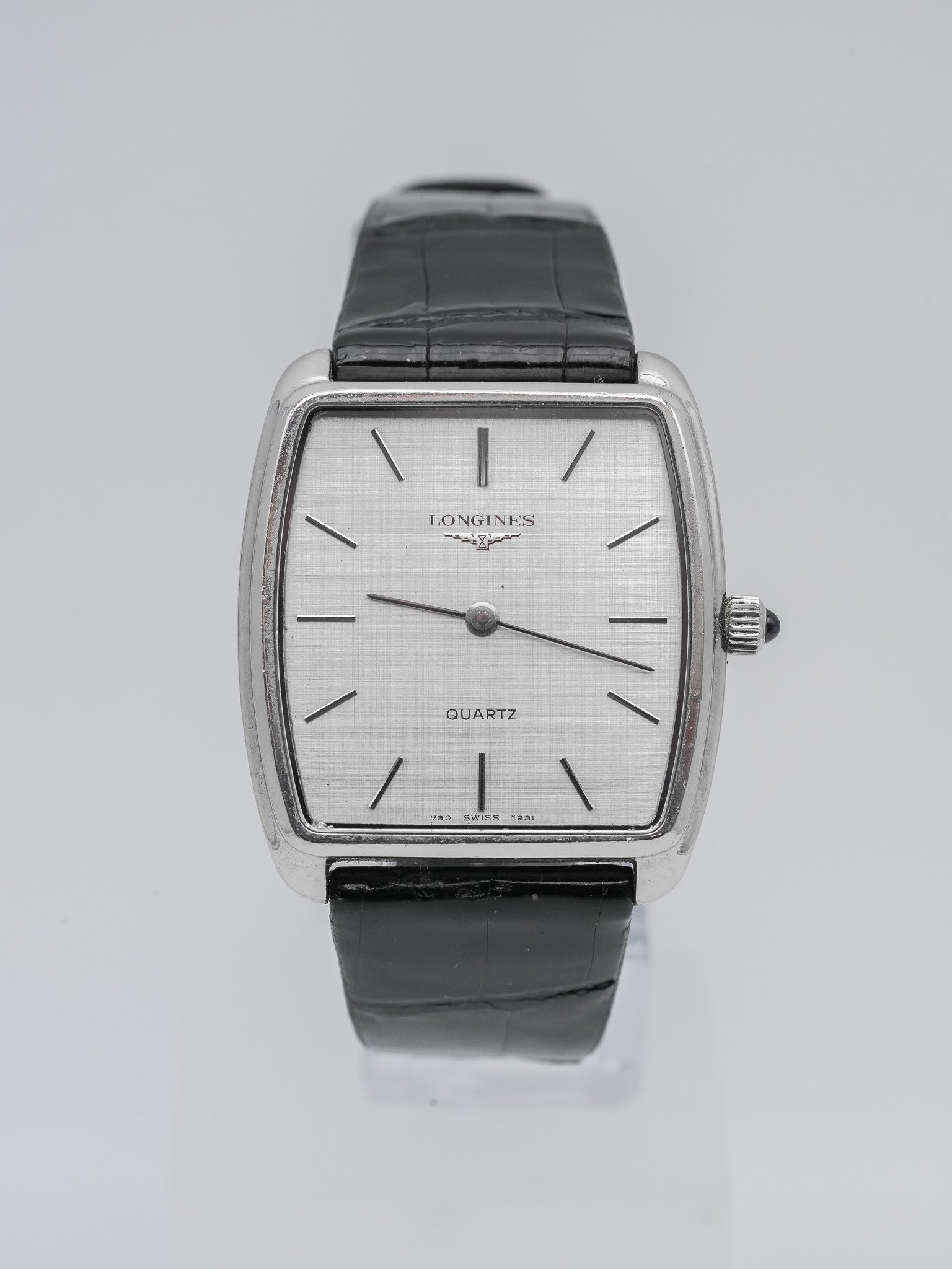 Longines - Tonneau Lin Acier - 1980s - Atelier Victor - Vintage Watch Shop