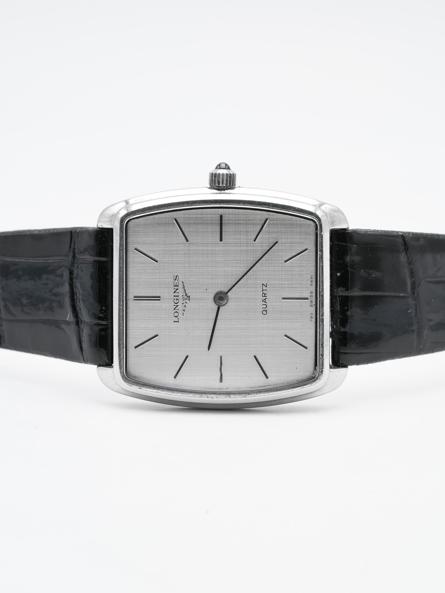 Longines - Tonneau Lin Acier - 1980s - Atelier Victor - Vintage Watch Shop