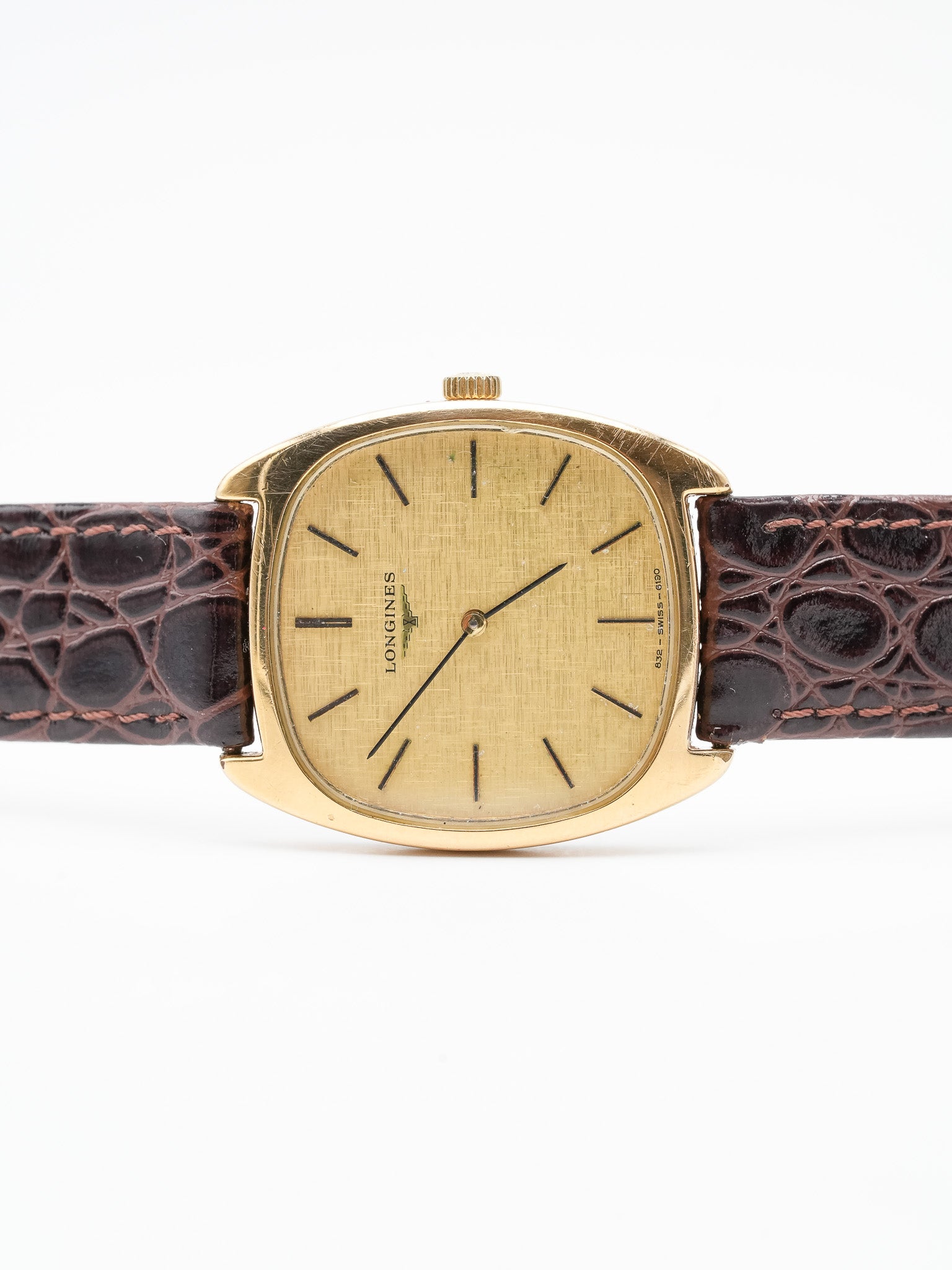 Longines - Tonneau Lin plaqué or meca - 1980s - Atelier Victor Paris - Vintage Watch Shop Dubai
