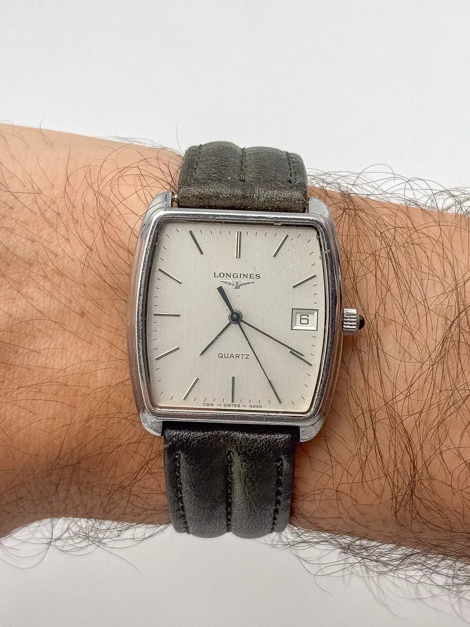 Longines - Tonneau XL Steel Dial - 1980s - Atelier Victor