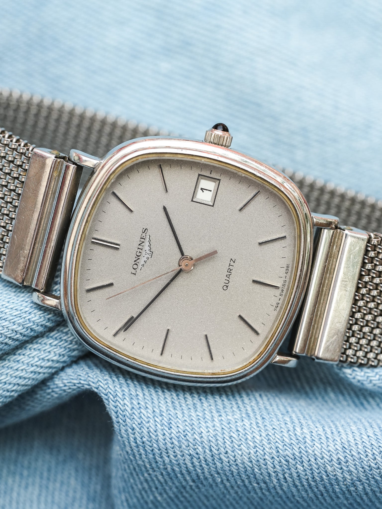 Longines - TV acier cadran argent - 1980s - Atelier Victor - Vintage  Shop