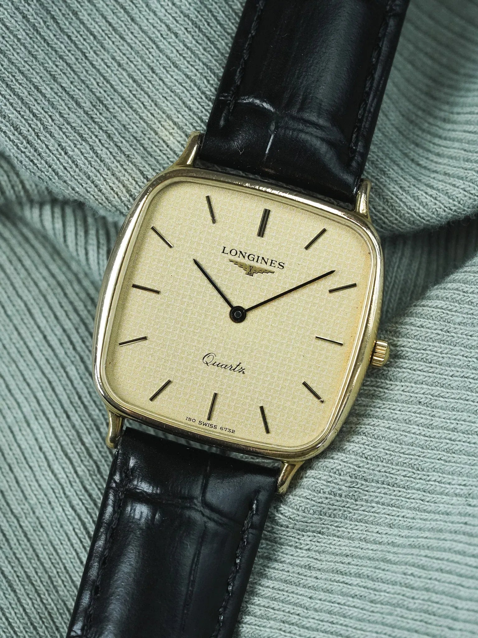 Longines - TV vergoldet Zifferblatt clous de paris - 1980s 