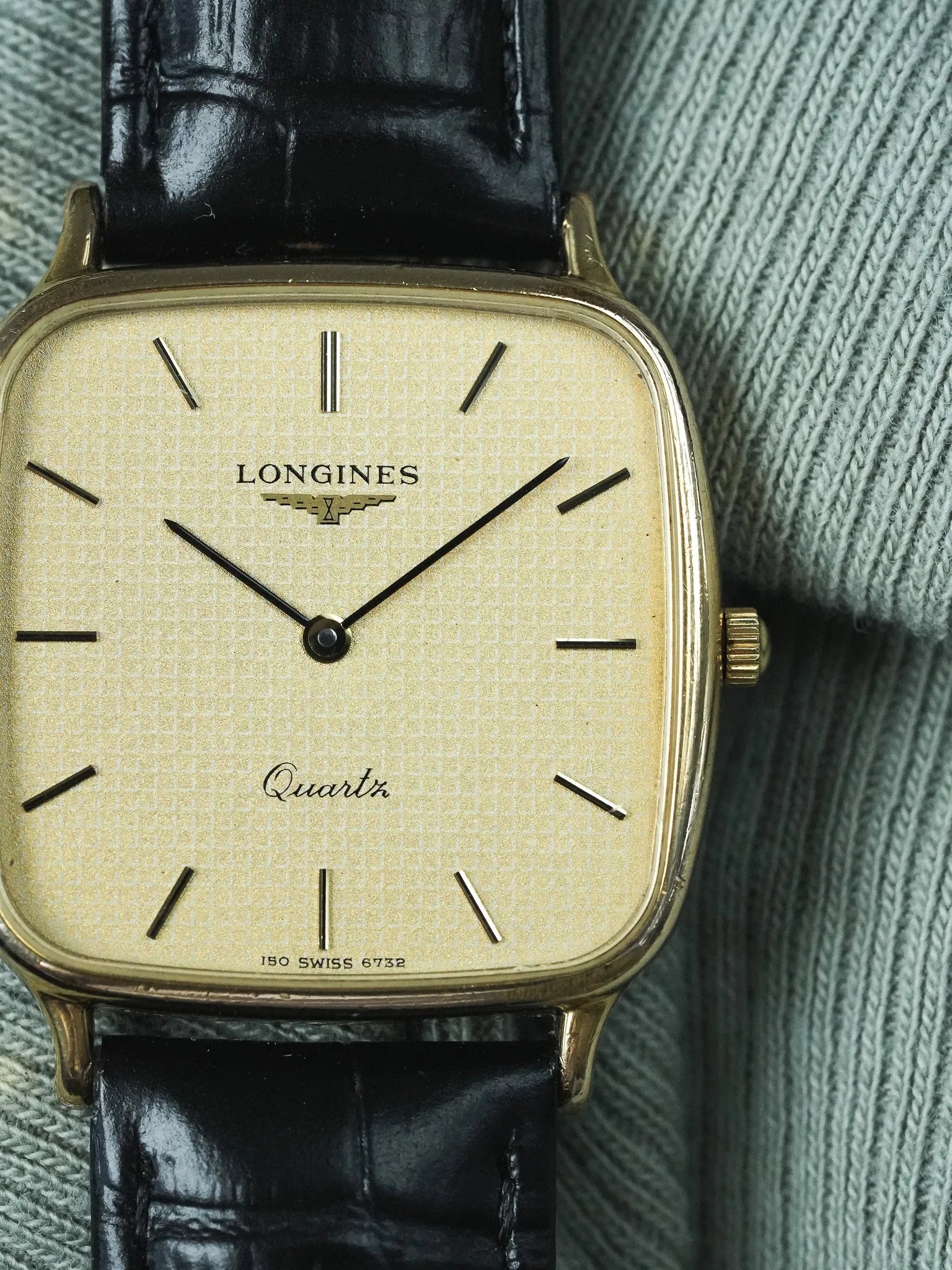 Longines - TV vergoldet Zifferblatt clous de paris - 1980s 