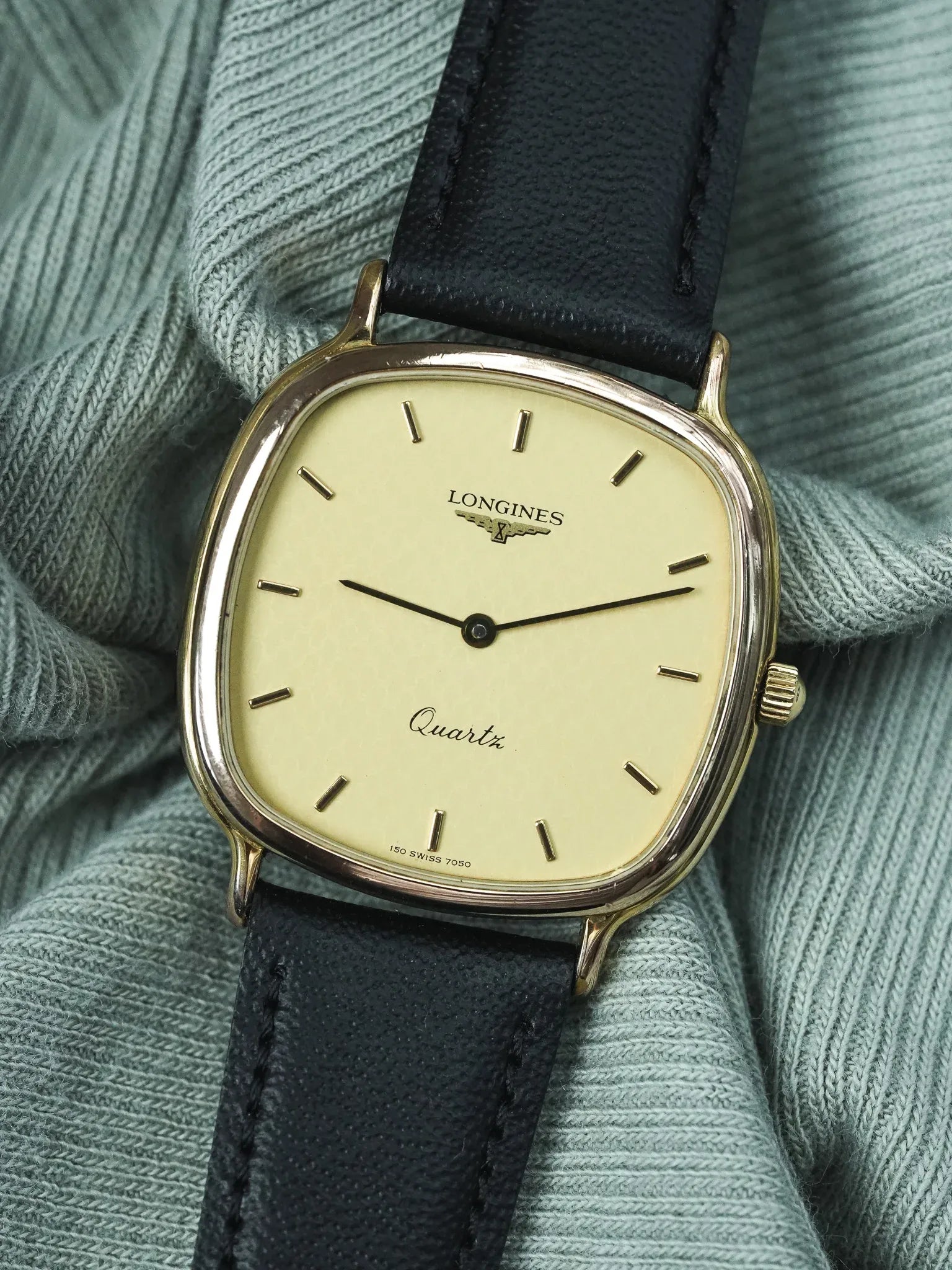 Longines - TV vergoldet Wabenzifferblatt - 1980s 