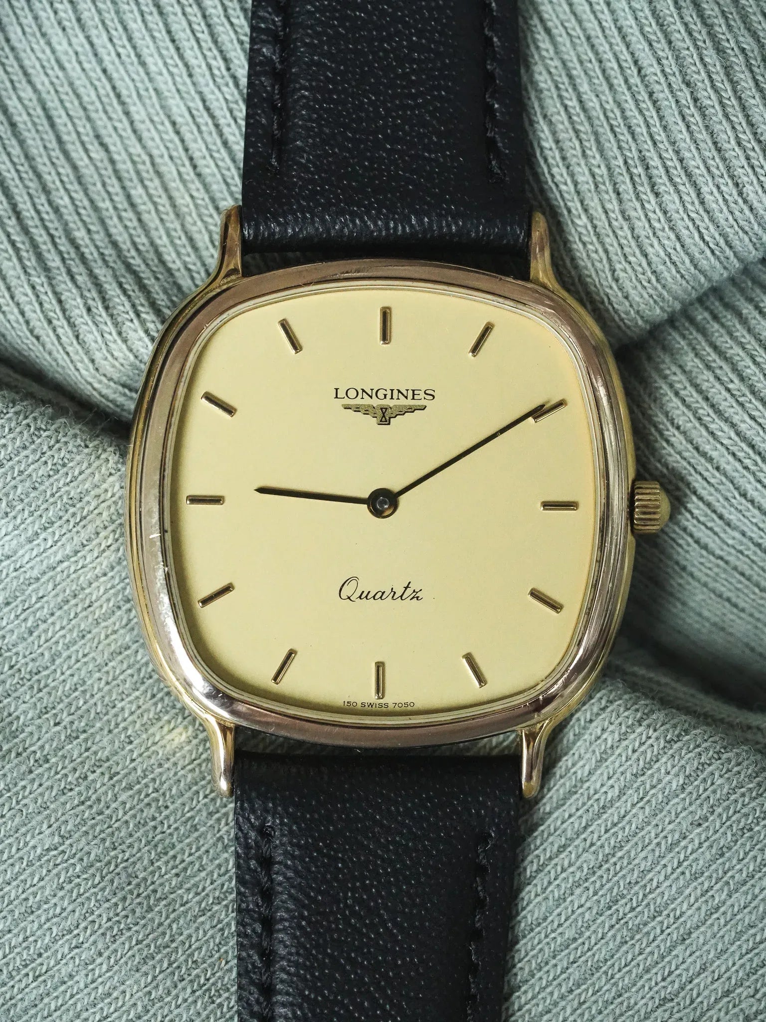 Longines - TV vergoldet Wabenzifferblatt - 1980s 
