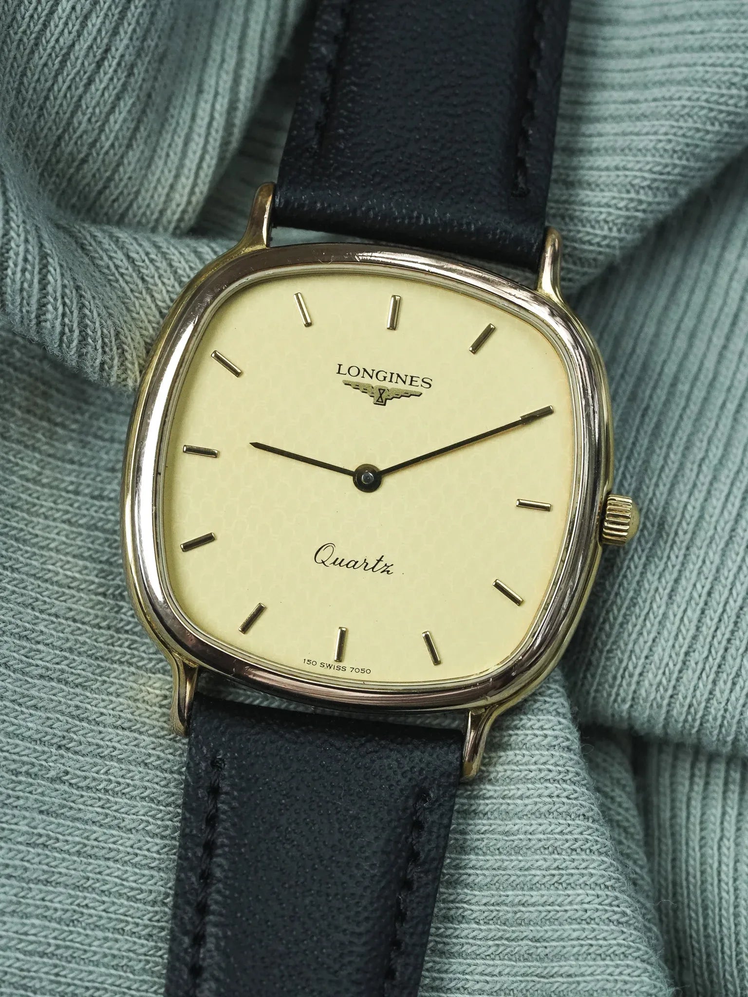 Longines - TV vergoldet Wabenzifferblatt - 1980s 