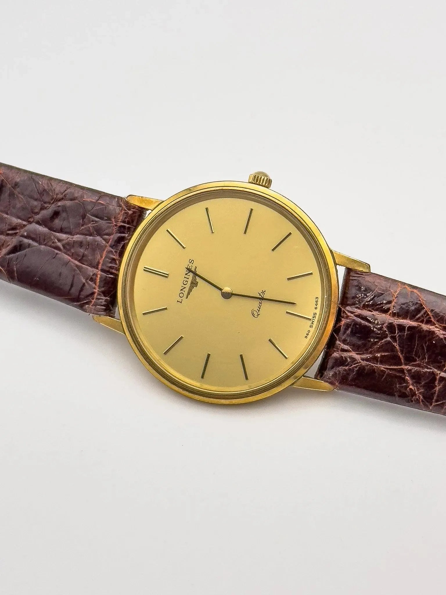 Longines - Ultra Plate Plaqué Or Quartz - 1980s - Atelier Victor Paris - Vintage Watch Shop Dubai