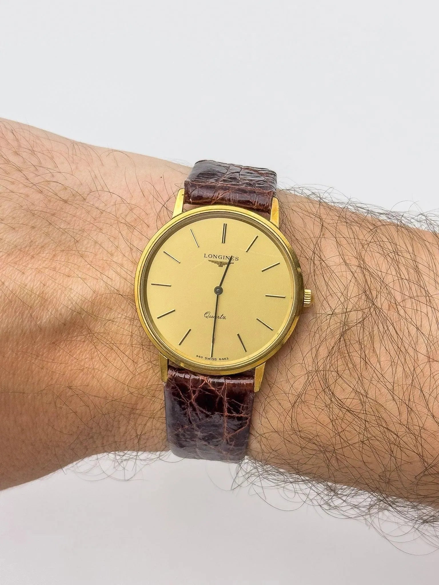 Longines - Ultra Plate Plaqué Or Quartz - 1980s - Atelier Victor Paris - Vintage Watch Shop Dubai