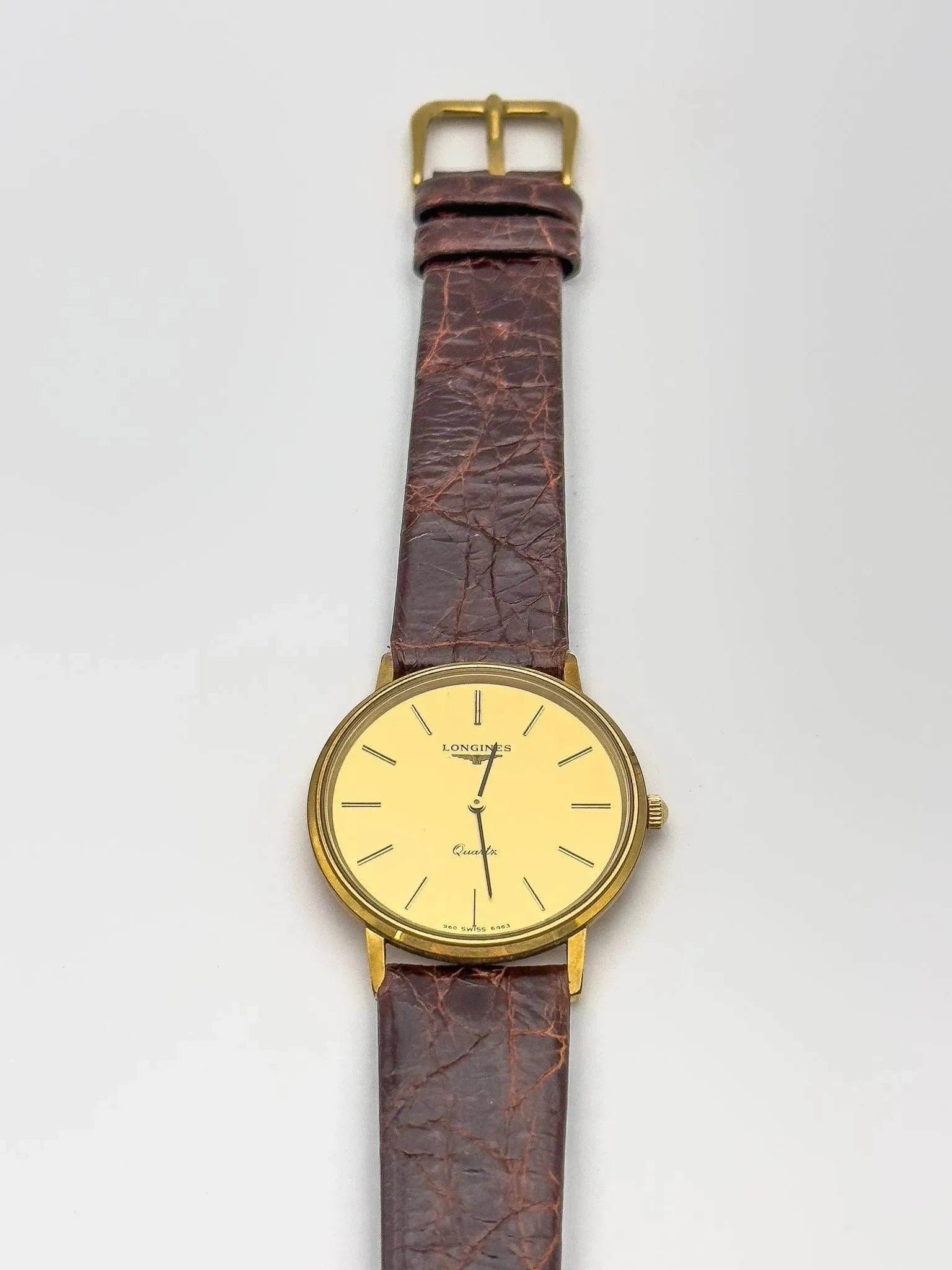 Longines - Ultra Plate Plaqué Or Quartz - 1980s - Atelier Victor Paris - Vintage Watch Shop Dubai