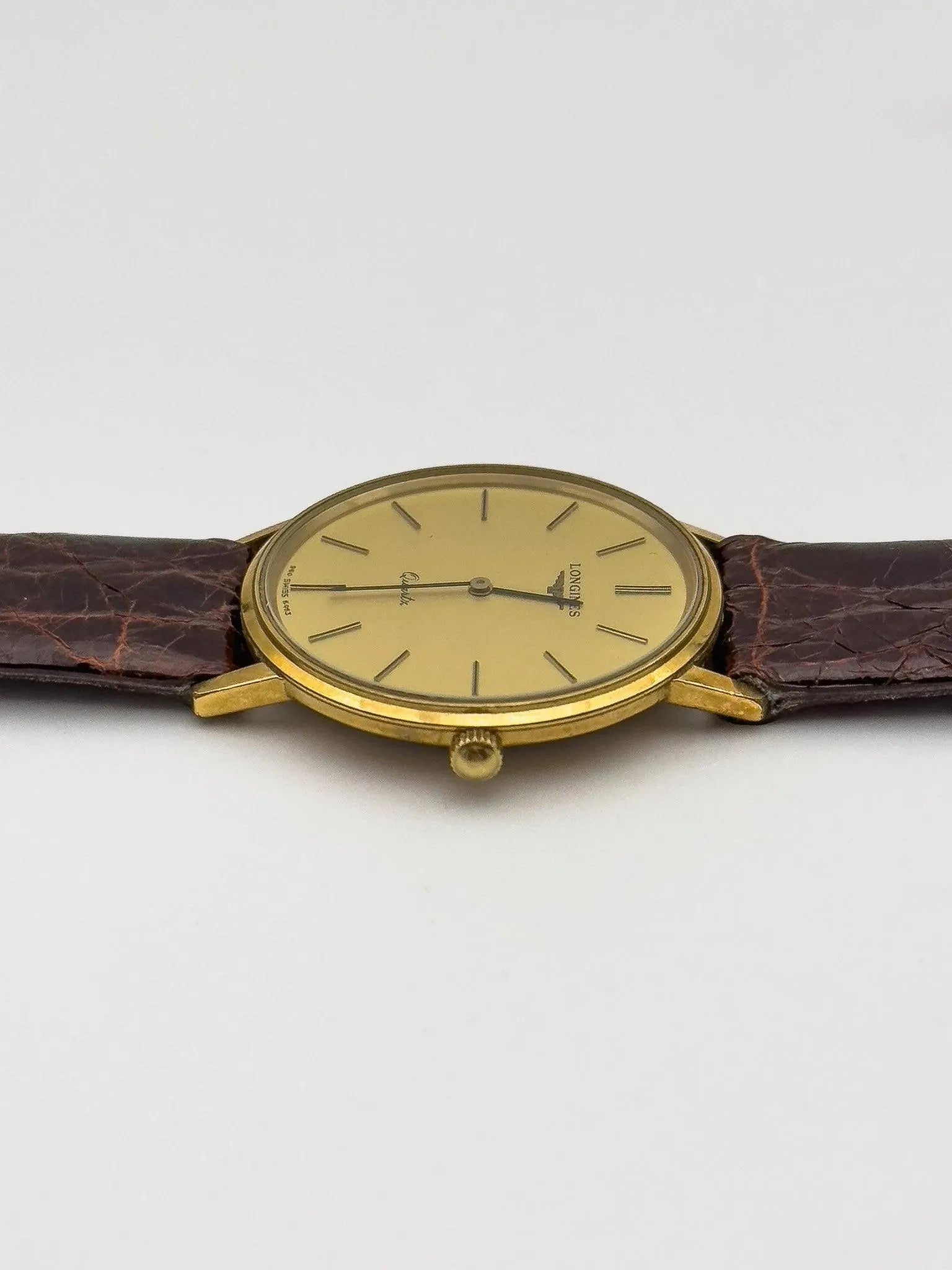 Longines - Ultra Plate Plaqué Or Quartz - 1980s - Atelier Victor Paris - Vintage Watch Shop Dubai