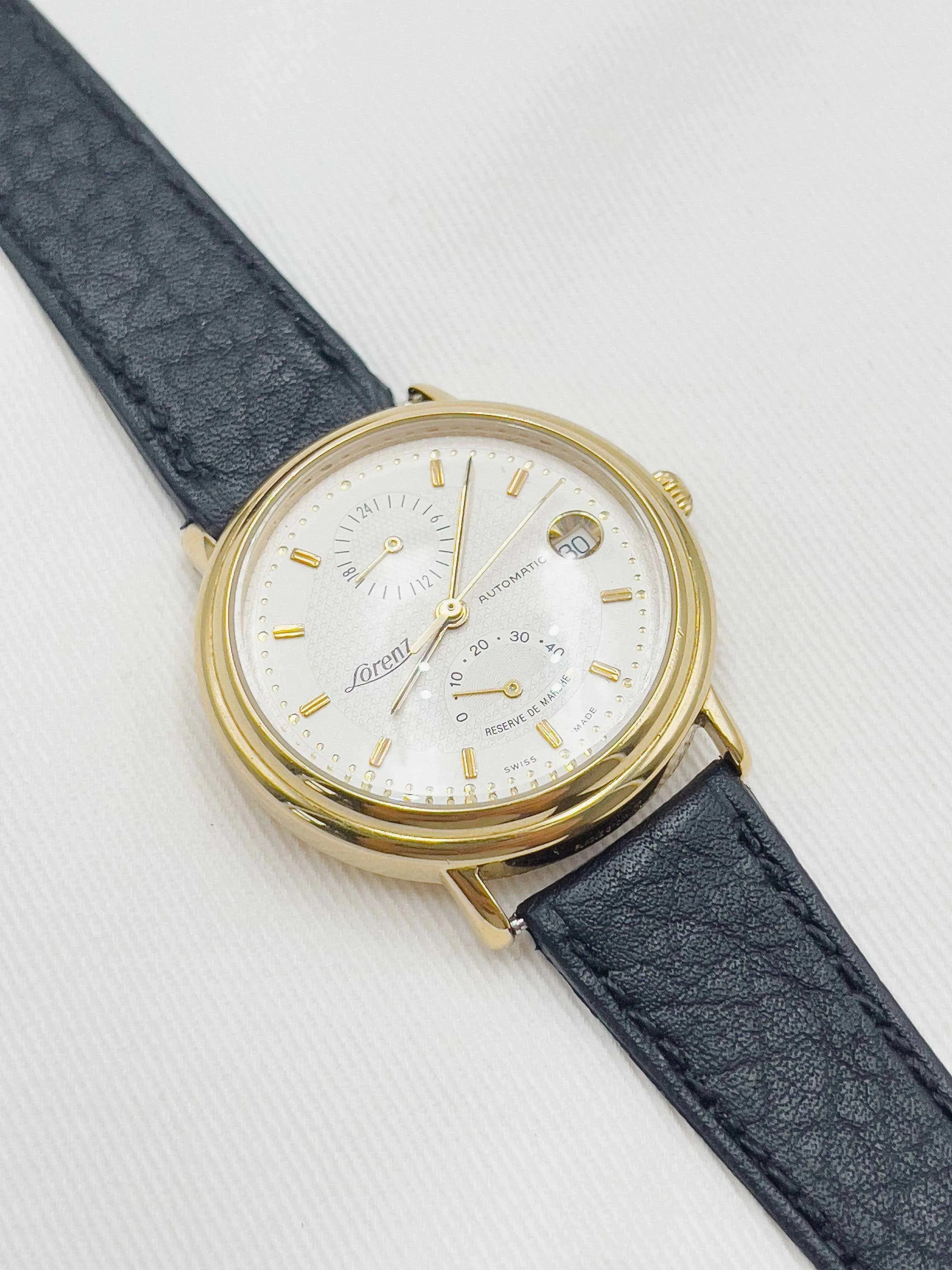 Lorenz - Réserve de marche blanc - 1990s - Atelier Victor Paris - Vintage Watch Shop Dubai