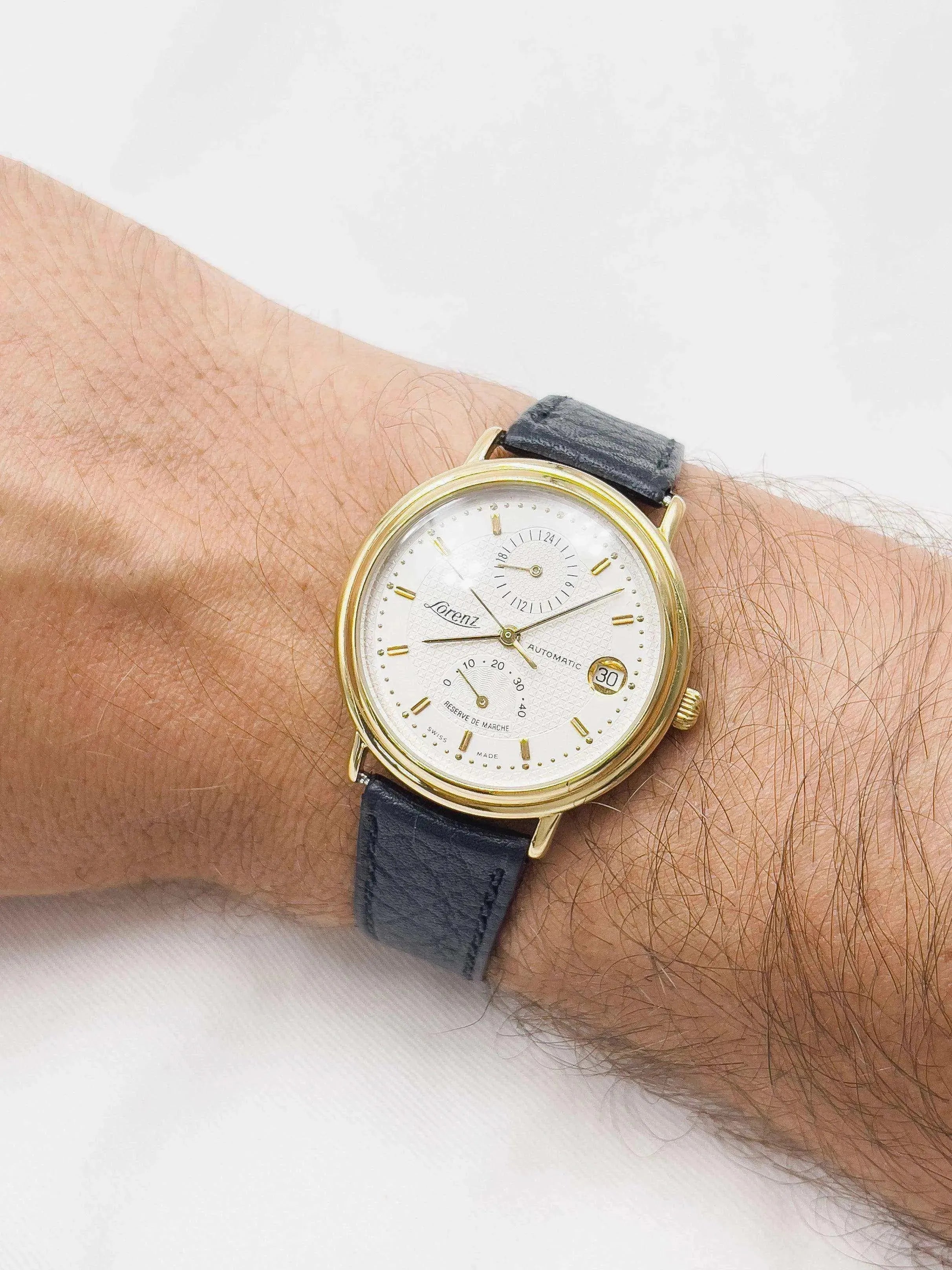 Lorenz - Réserve de marche blanc - 1990s - Atelier Victor Paris - Vintage Watch Shop Dubai