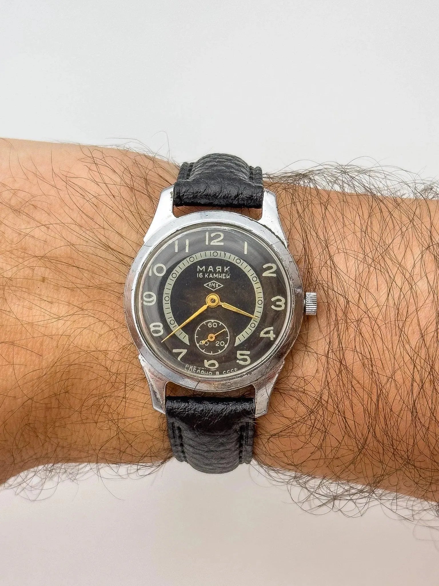 Mayak - Gold Petite Seconde - 1950s - Atelier Victor Paris - Vintage Watch Shop Dubai