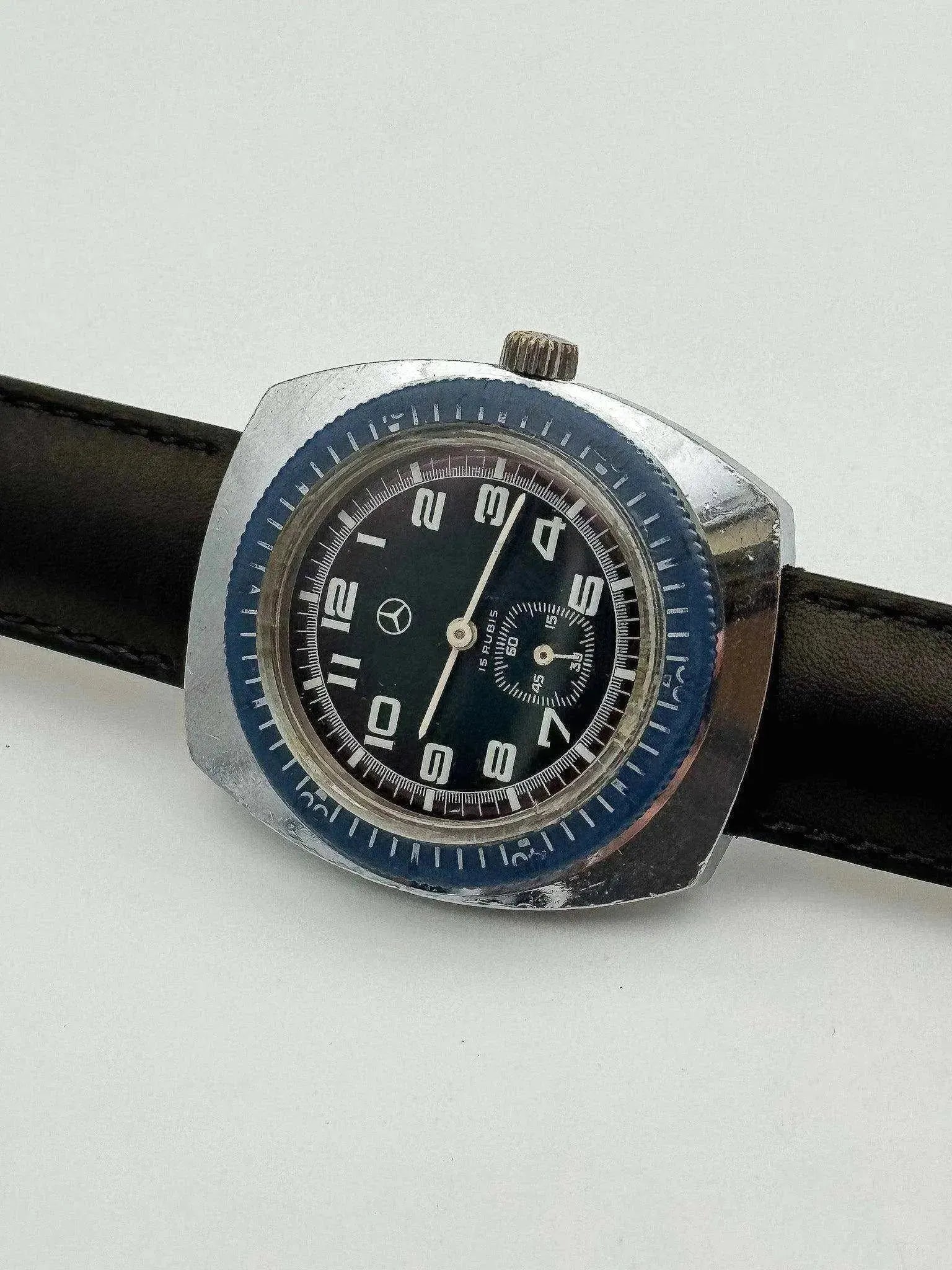 Mercedes - Diving Blue Green - 1960s - Atelier Victor Paris - Vintage Watch Shop Dubai