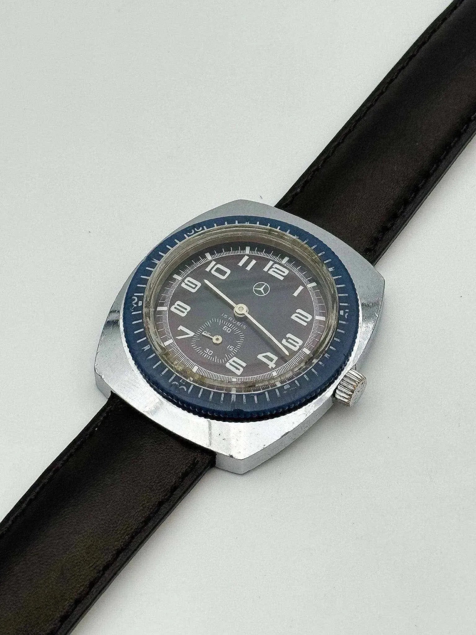 Mercedes - Diving Blue Green - 1960s - Atelier Victor Paris - Vintage Watch Shop Dubai