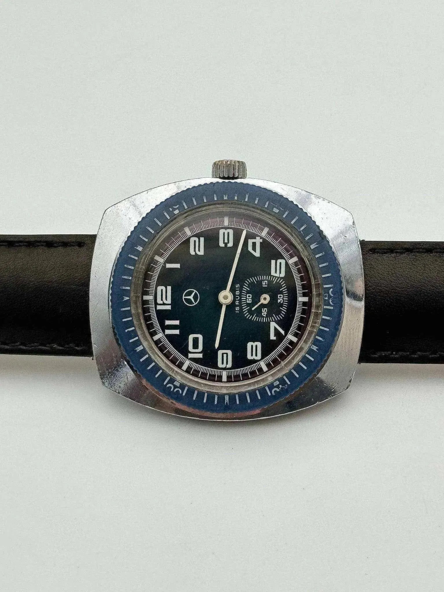 Mercedes - Diving Blue Green - 1960s - Atelier Victor Paris - Vintage Watch Shop Dubai