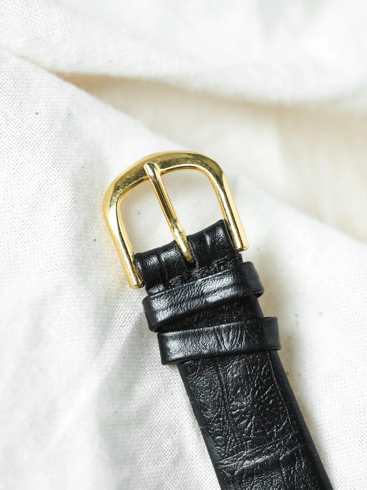 Michel Valentin - Ultra plate Rond Noir Lunette Noir Or - NOS - 1990s - Atelier Victor