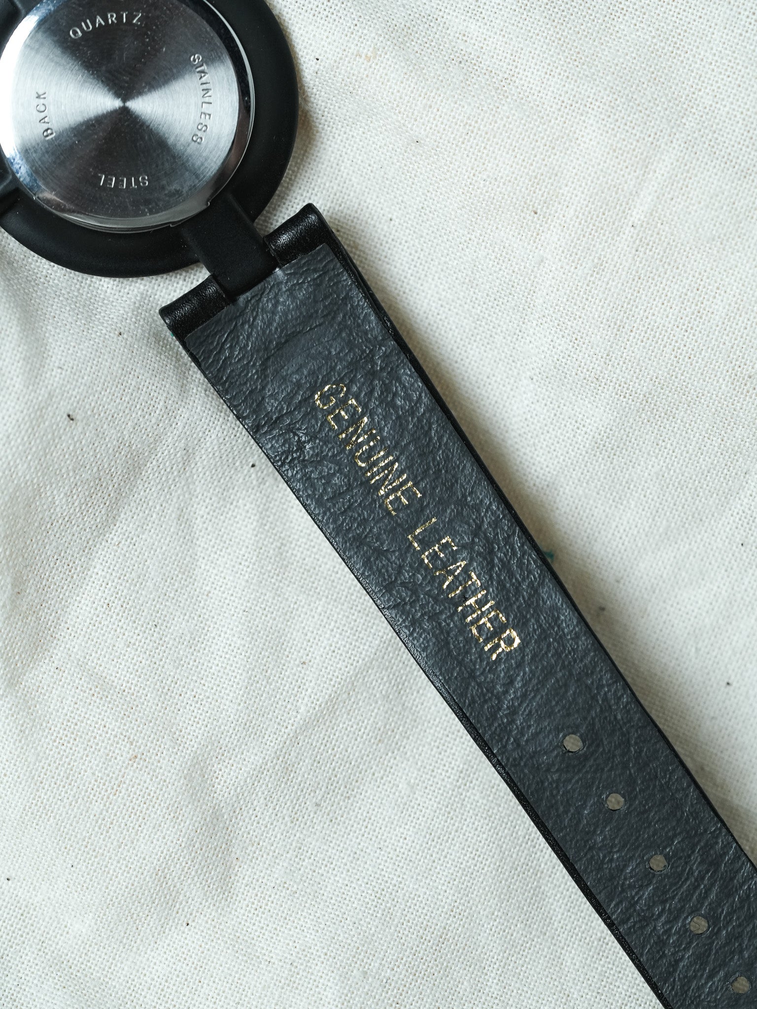 Michel Valentin - Ultra plate Rond Noir Lunette Noir Or - NOS - 1990s - Atelier Victor - Vintage  Shop