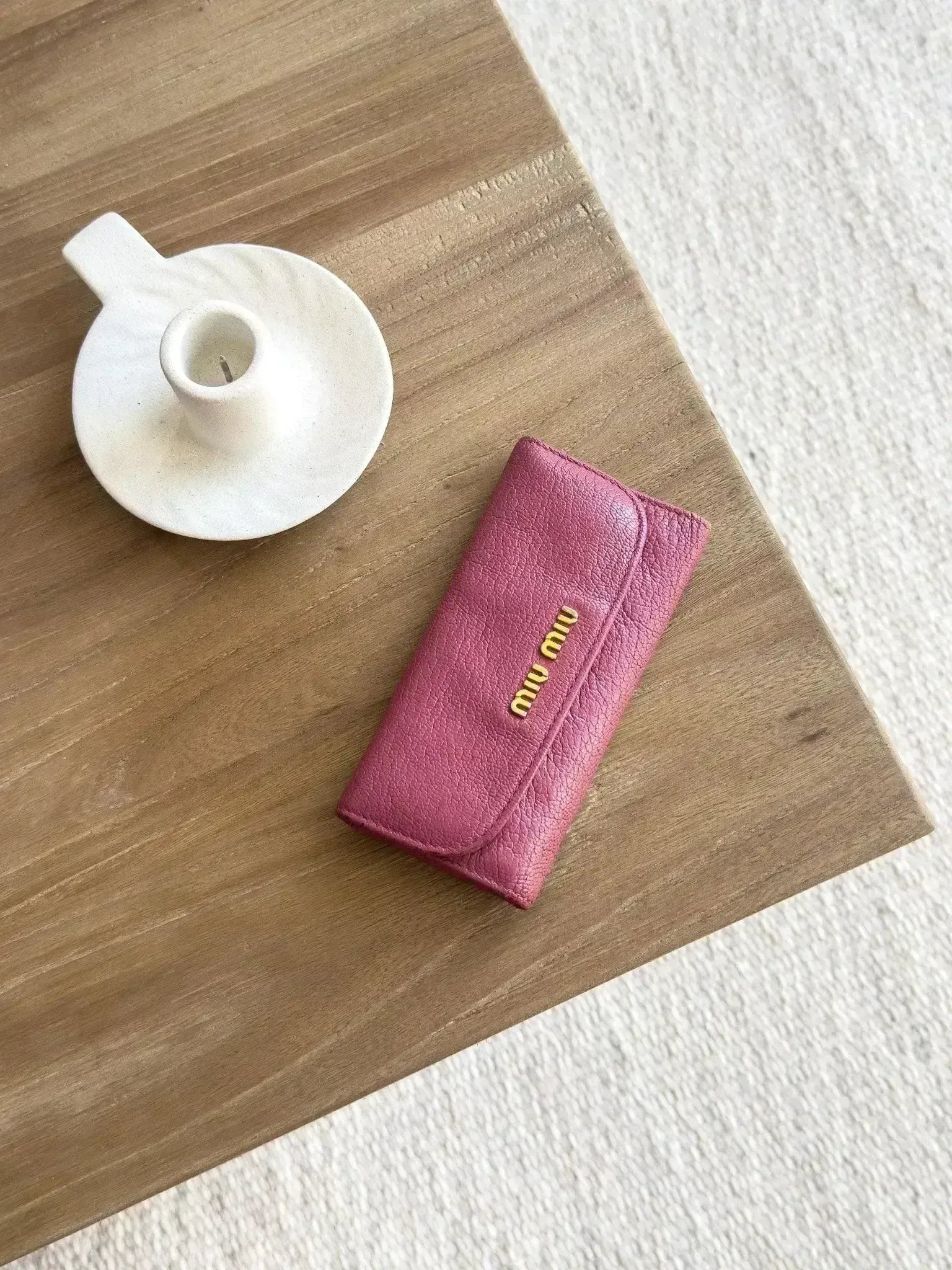 miu miu ピンク レザー キーホルダー MIU MIU - MIUMIUリップケースキーホルダーの通販 by りんりん。's