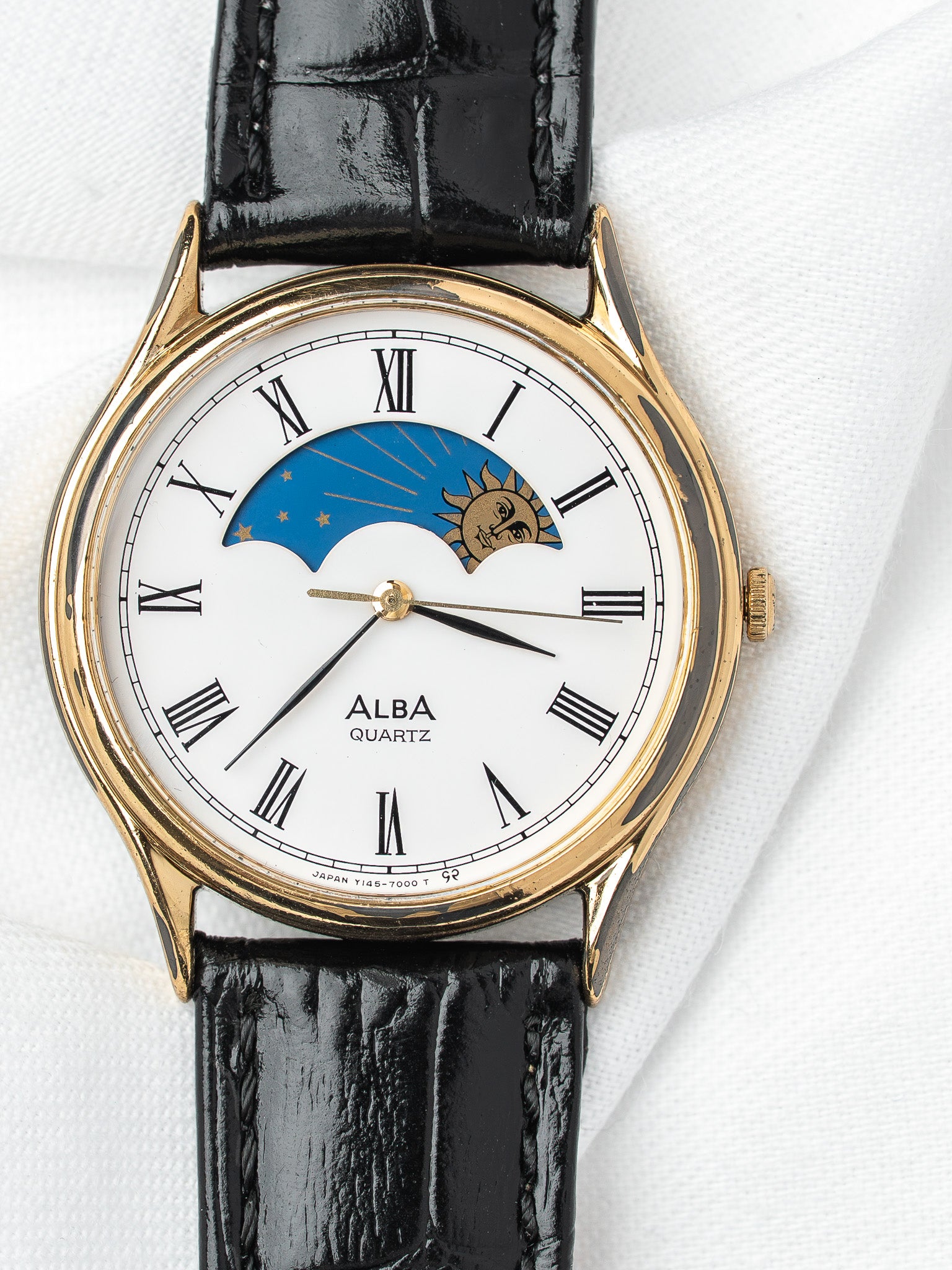 Vintage Alba Seiko Day-Night Gold-Plated — White Dial (1994) 