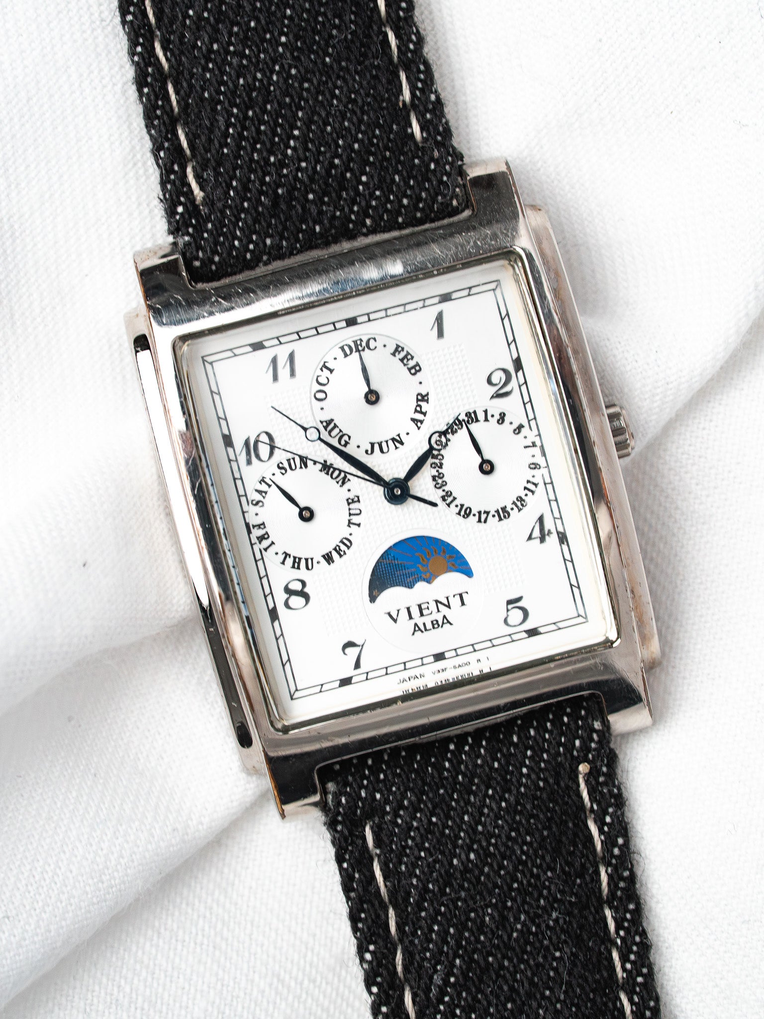 Alba Vient 腕表（Seiko）— 三重日历月相钢款（1995） - Atelier Victor