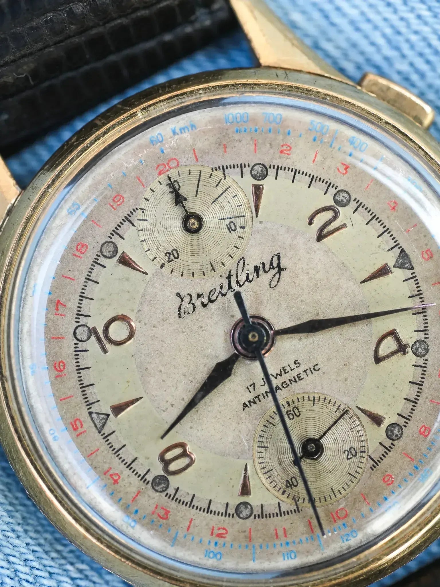 Montre Breitling 178 Vintage - 35mm Plaqué Or Chronographe (Années 1950) - Atelier Victor
