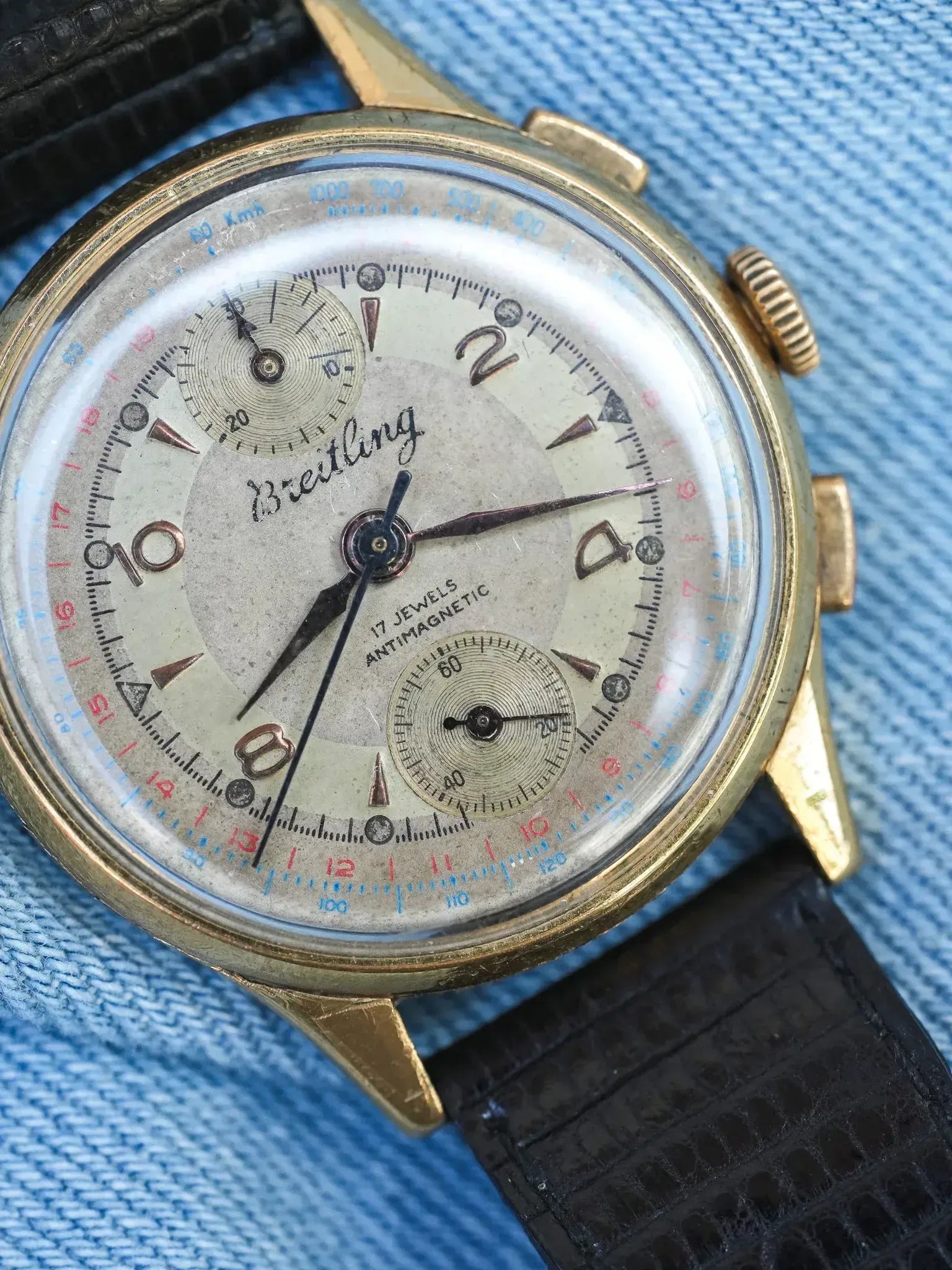 Montre Breitling 178 Vintage - 35mm Plaqué Or Chronographe (Années 1950) - Atelier Victor
