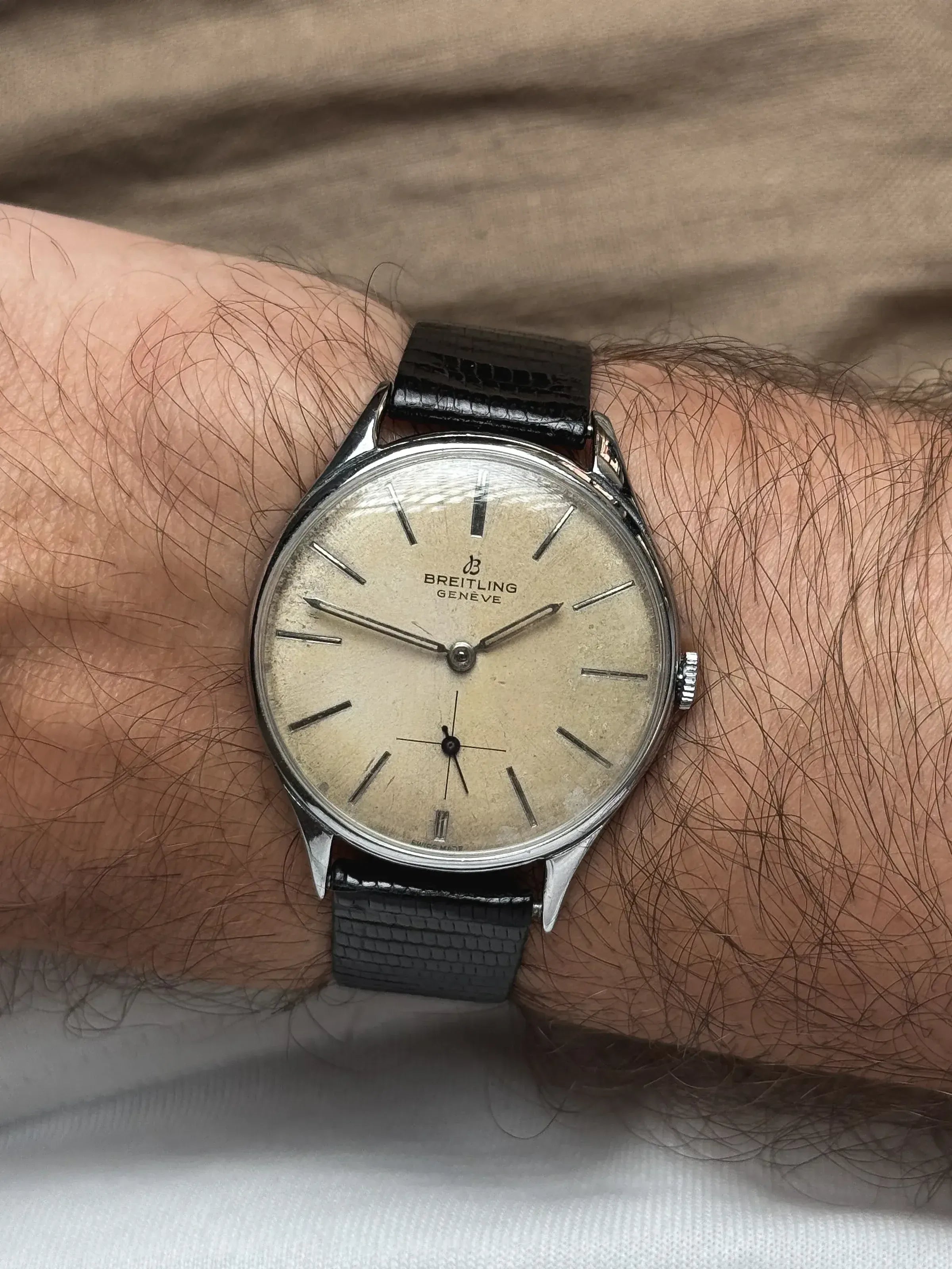 Montre Breitling Calatrava 1904 Vintage - 35mm Acier Petite Seconde (Années 1960) - Atelier Victor