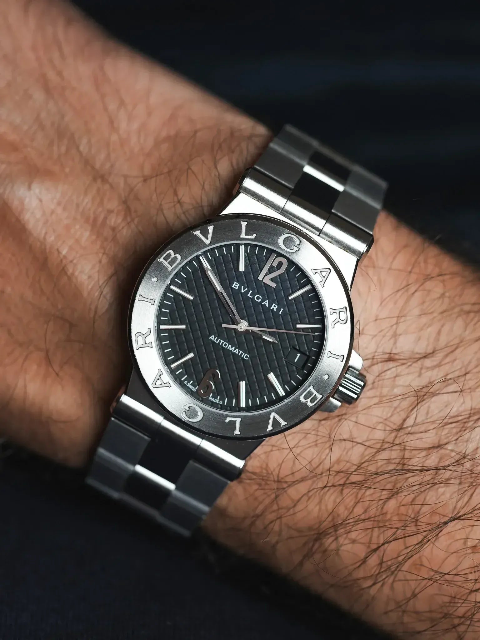 Montre Bvlgari Diagono (Années 2010) - Réf. DG35S Noir Clous de Paris