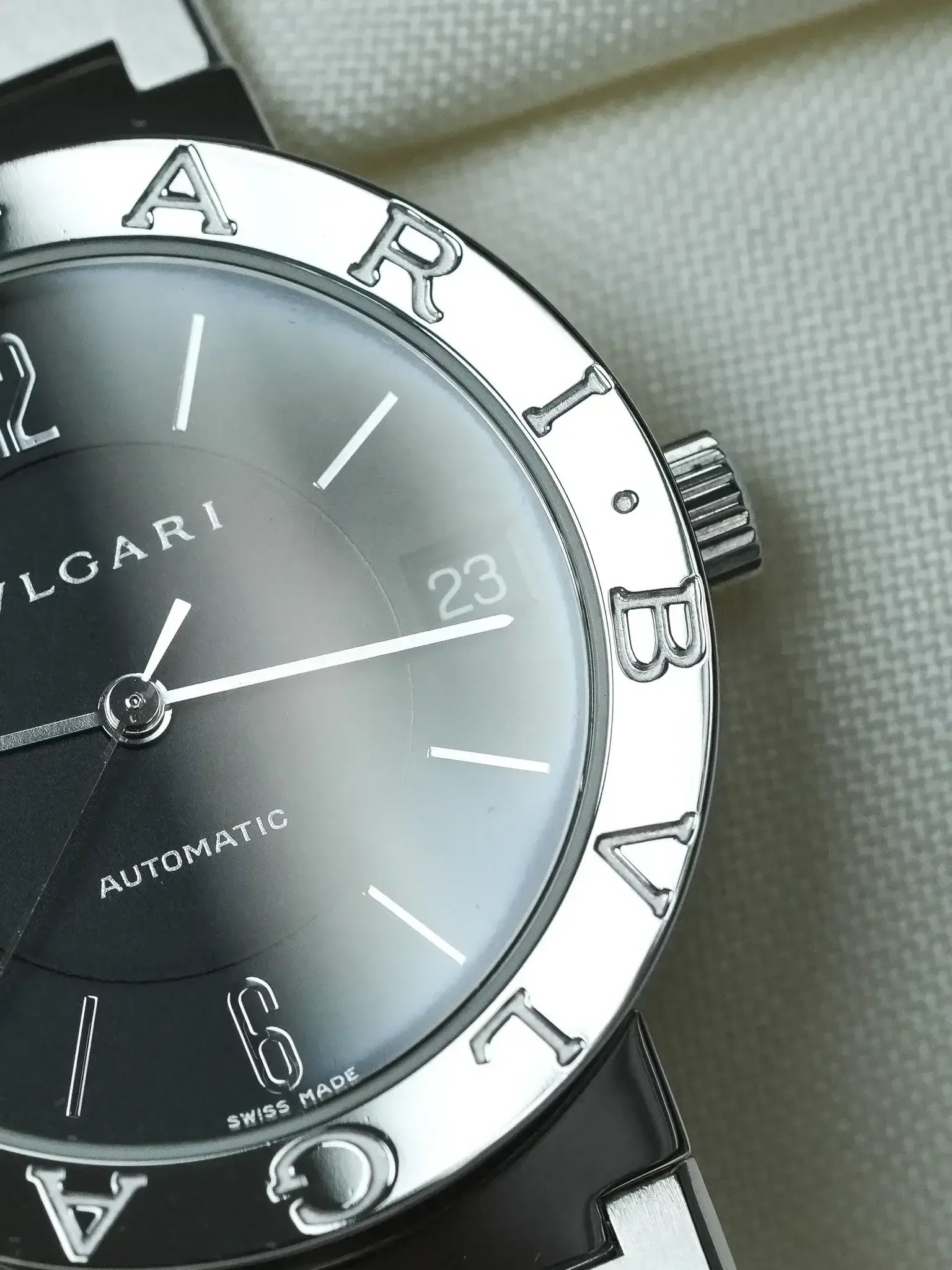 Montre Bvlgari Diagono BB33SS Acier (Années 2000) – Automatique & Cadran Noir - Atelier Victor