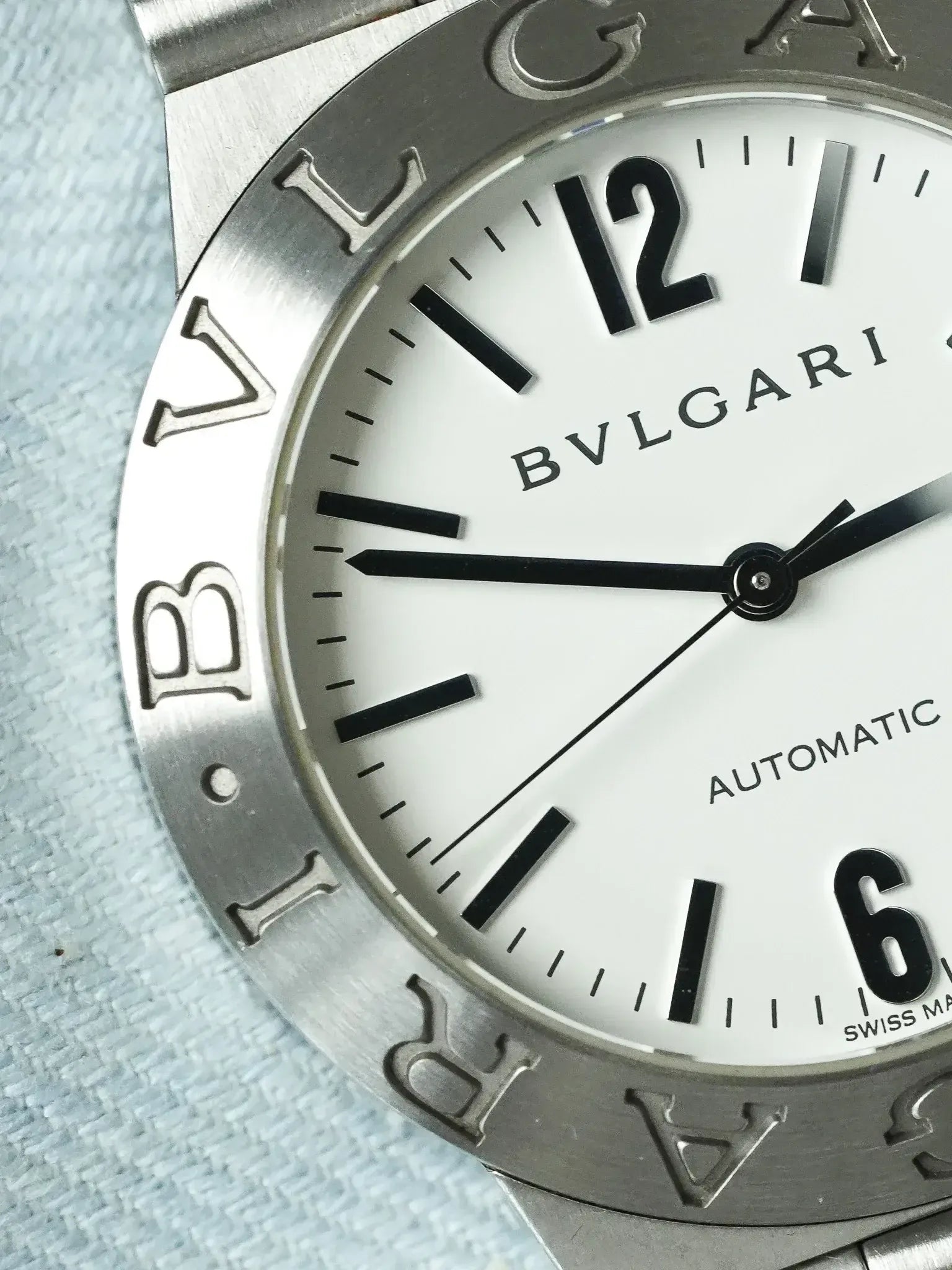 Bvlgari - LCV35S Diagono Automatique Acier Cadran blanc - 2000s - Atelier Victor