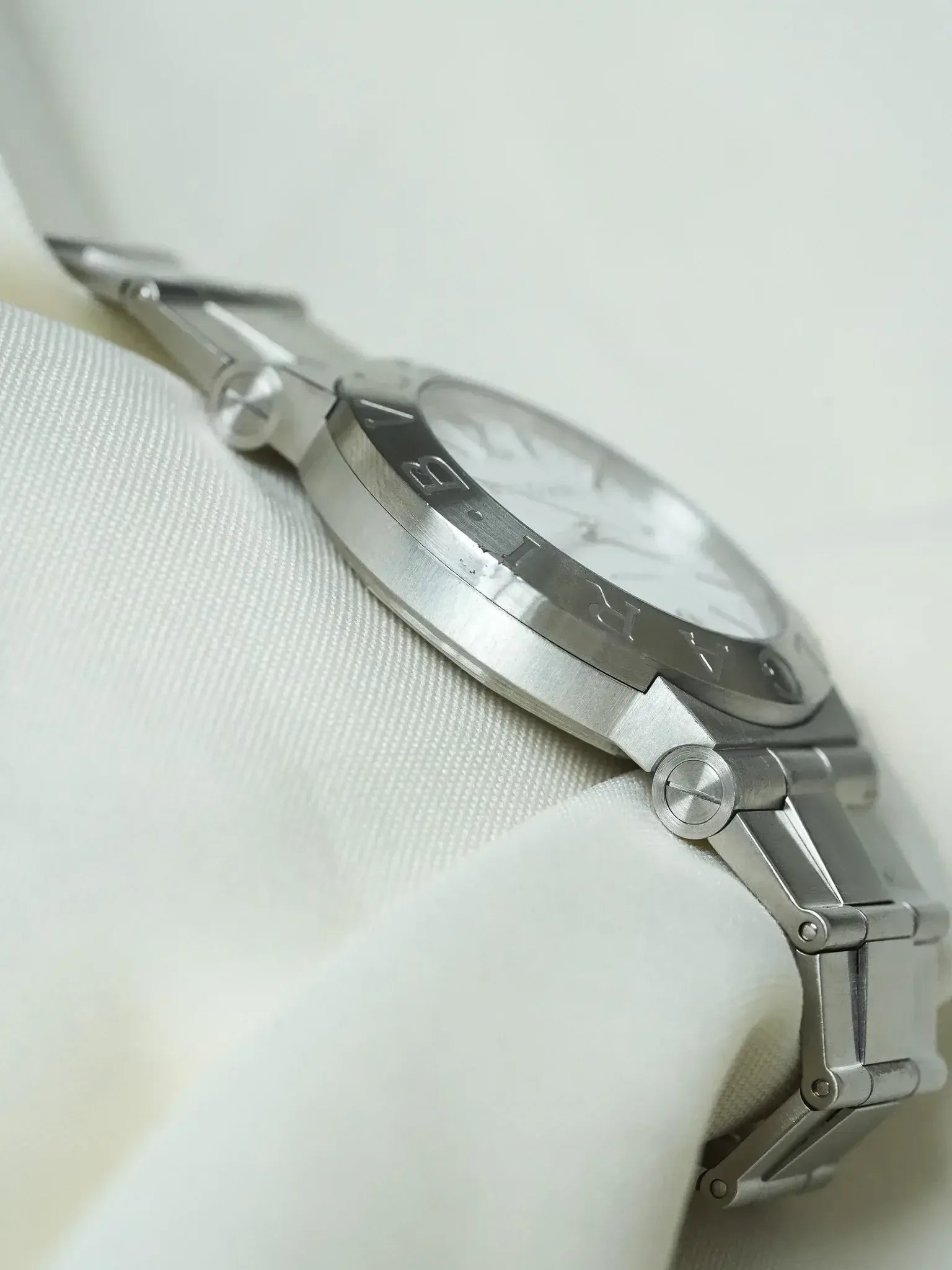 Bvlgari Diagono LCV38S Watch (2005) - Automatic Steel White Dial