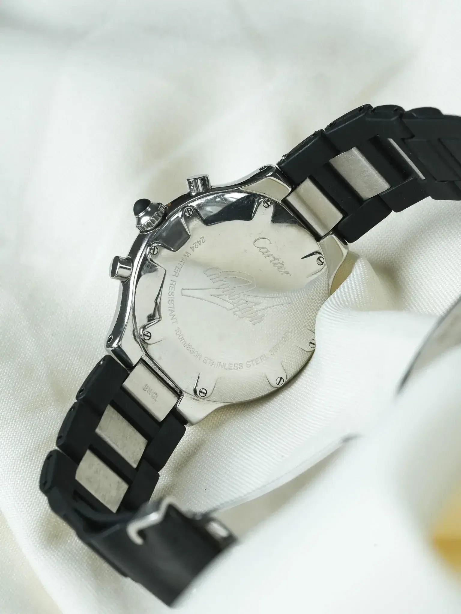 Watch Cartier Must 21 Chronoscaph (2000s) – Ref. 2424 Black & Steel 