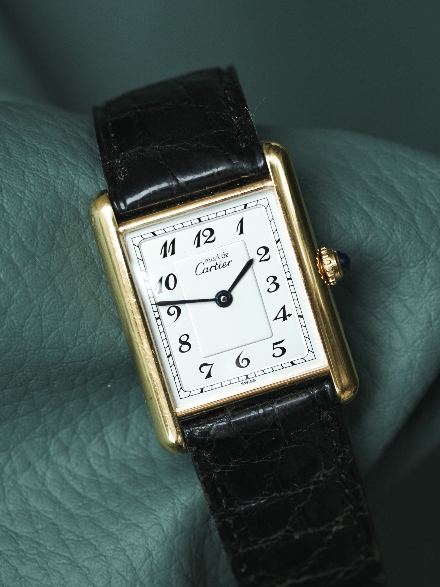 Montre Cartier Must de Cartier Tank - Vermeil Cadran "Stepped" (Années 1980) - Atelier Victor