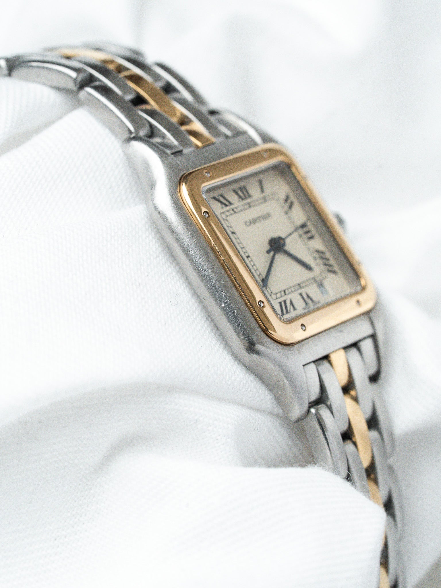 Винтажные часы Cartier Panthère 839490 Сталь Золото — Medium 27mm Кремовый циферблат (1990s) 