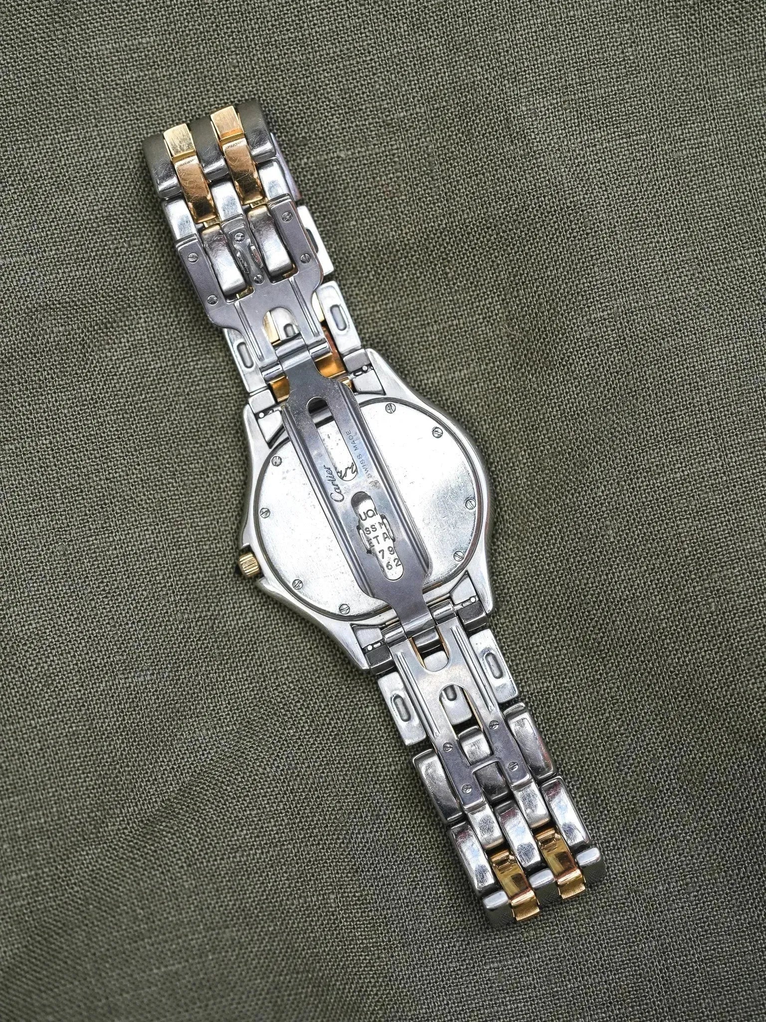 Cartier - Panthère Cougar 187904 Large Acier Or 2 rangées - 1990s - Atelier Victor