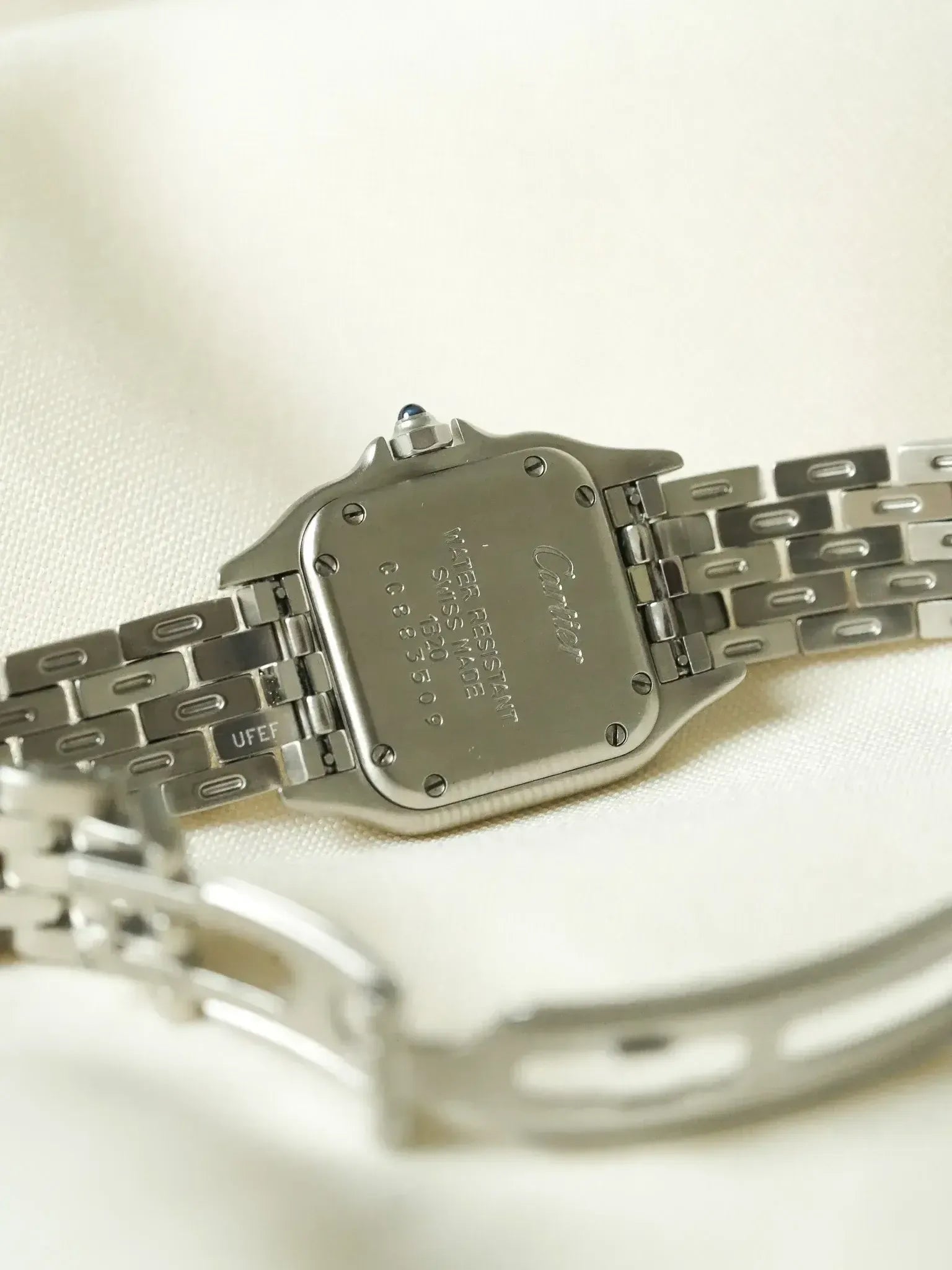 Cartier - Panthere Acier 24mm Cadran rosé réf 1320 - 1990s - Atelier Victor