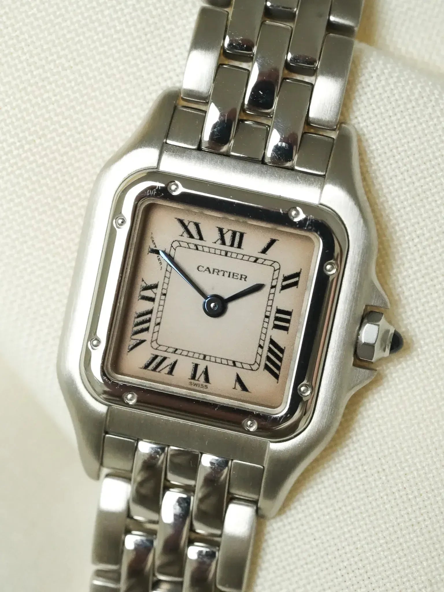 Cartier - Panthere Acier 24mm Cadran rosé réf 1320 - 1990s - Atelier Victor