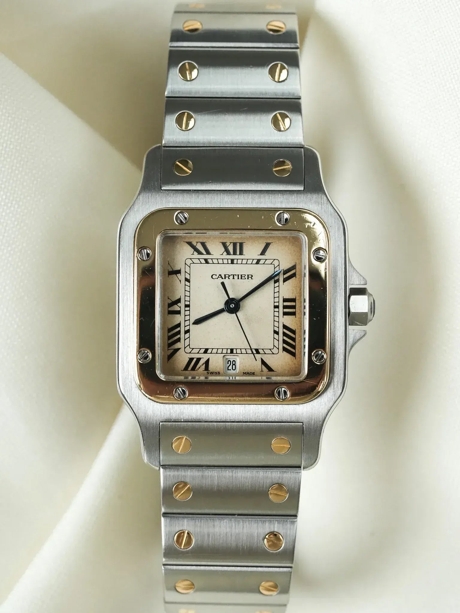 Часы Cartier Santos Galbée 187901 — сталь и 18-каратное золото 29
