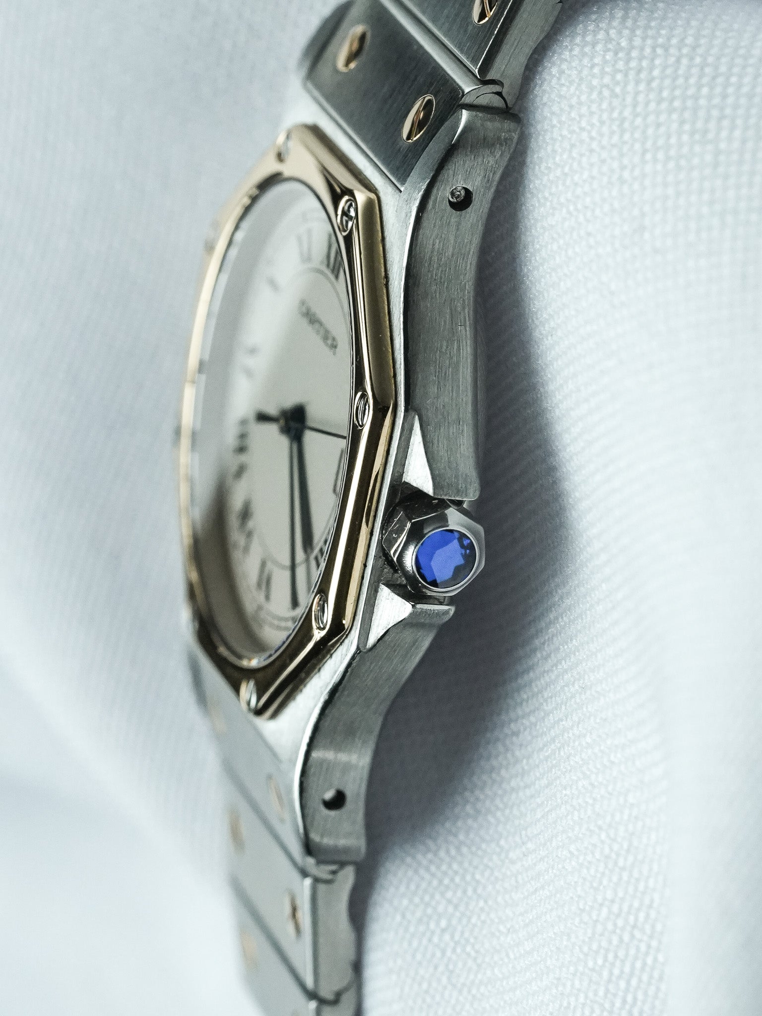Montre Cartier Santos Octogonale Vintage - 29mm Acier Or Quartz (1980s) - Atelier Victor