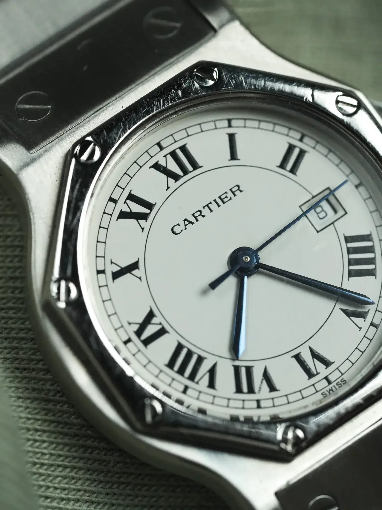 Montre Cartier Santos Octogonale Vintage - Acier 2965 (Années 1980) - Atelier Victor