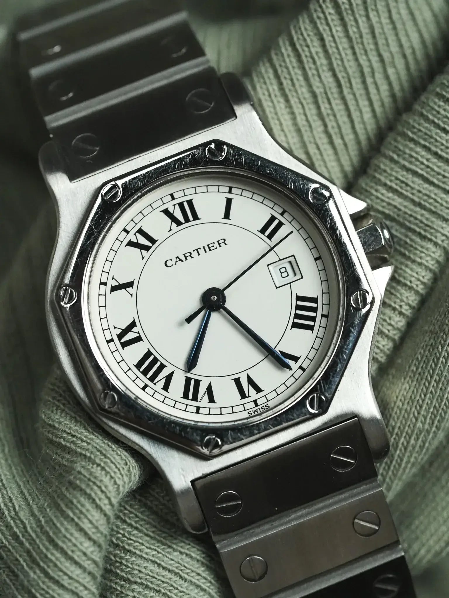 Montre Cartier Santos Octogonale Vintage - Acier 2965 (Années 1980) - Atelier Victor