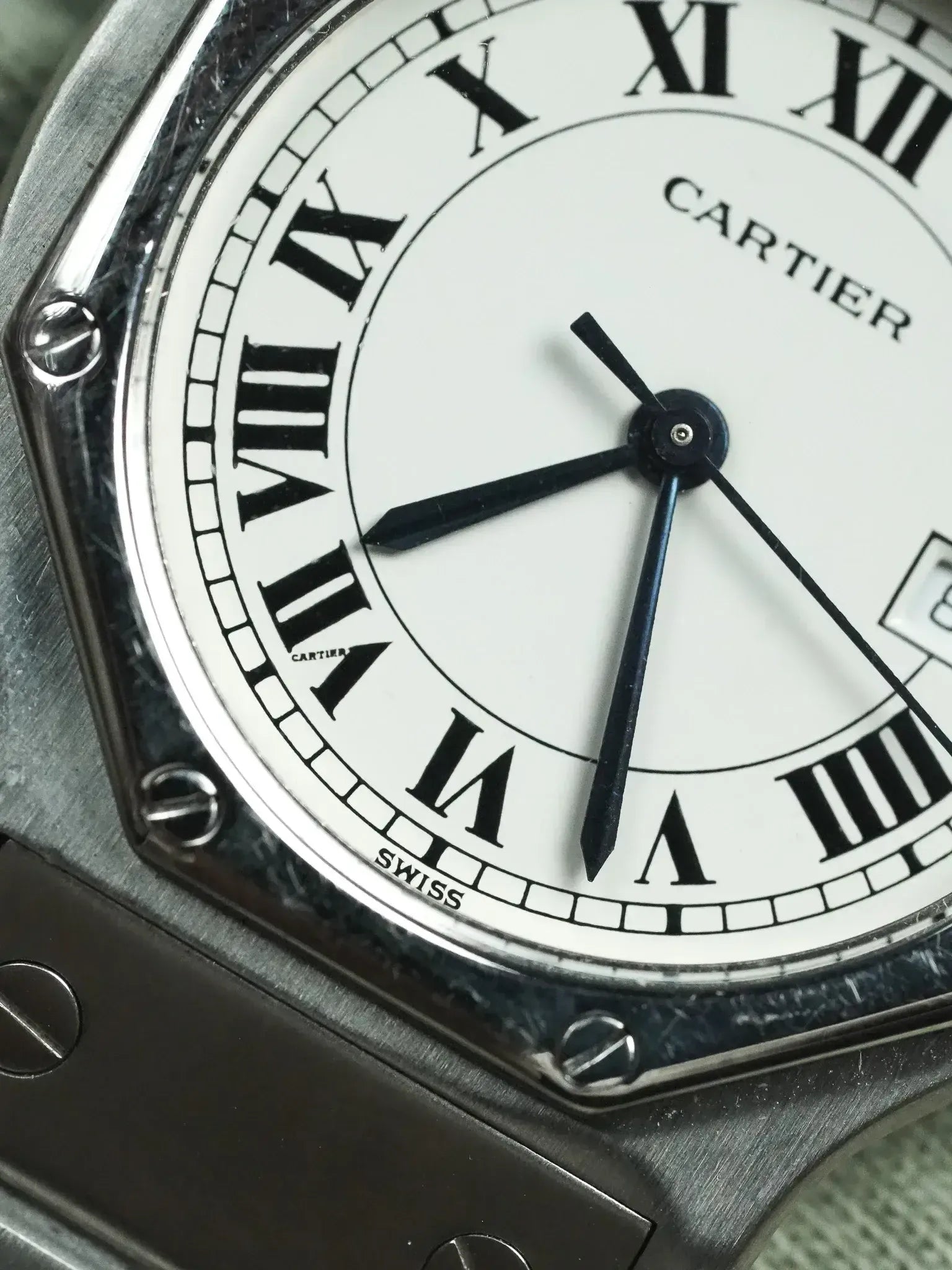 Vintage Cartier Santos Watch - Octagonal Steel 2965 (1980s