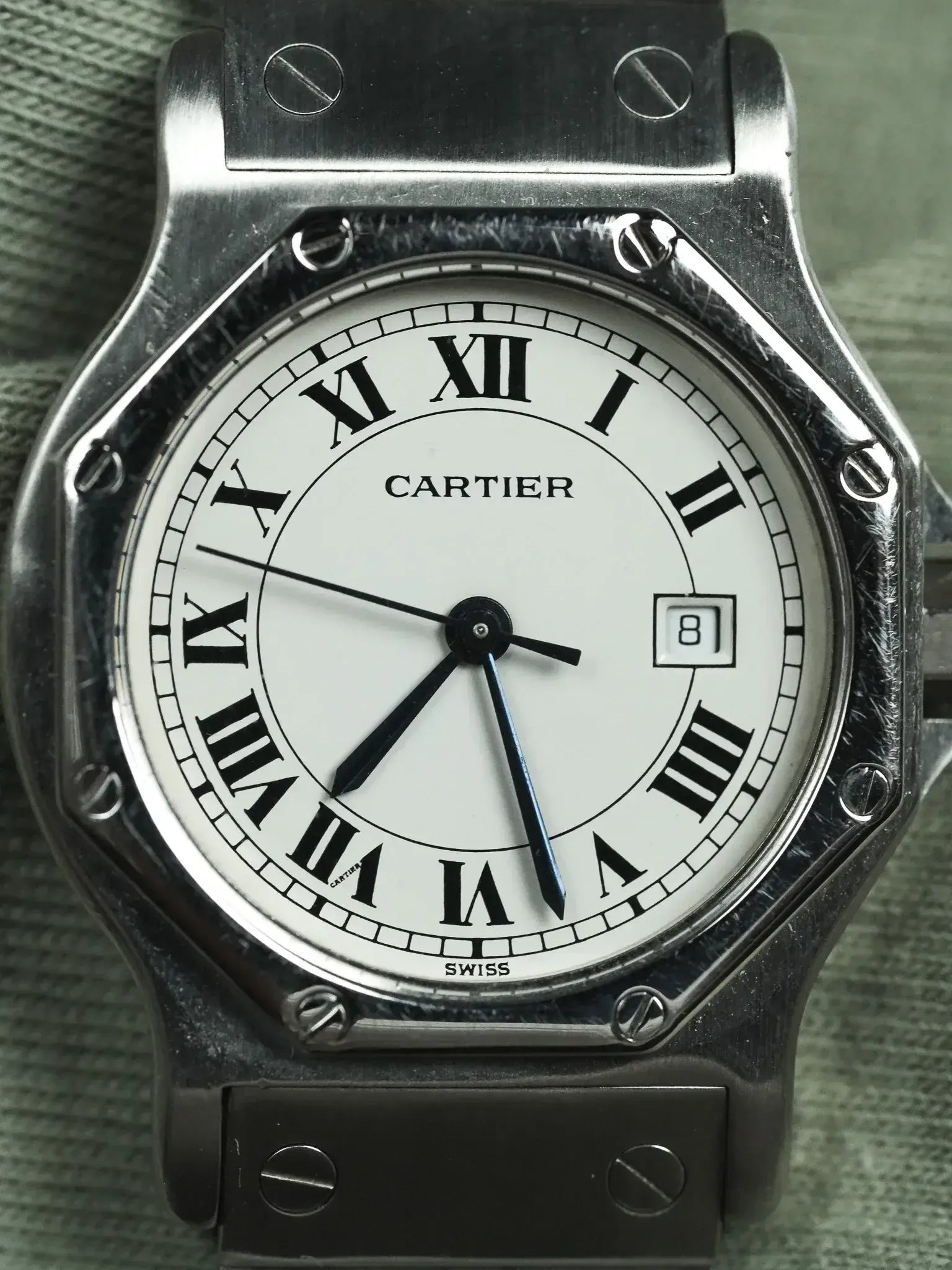 Montre Cartier Santos Octogonale Vintage - Acier 2965 (Années 1980) - Atelier Victor