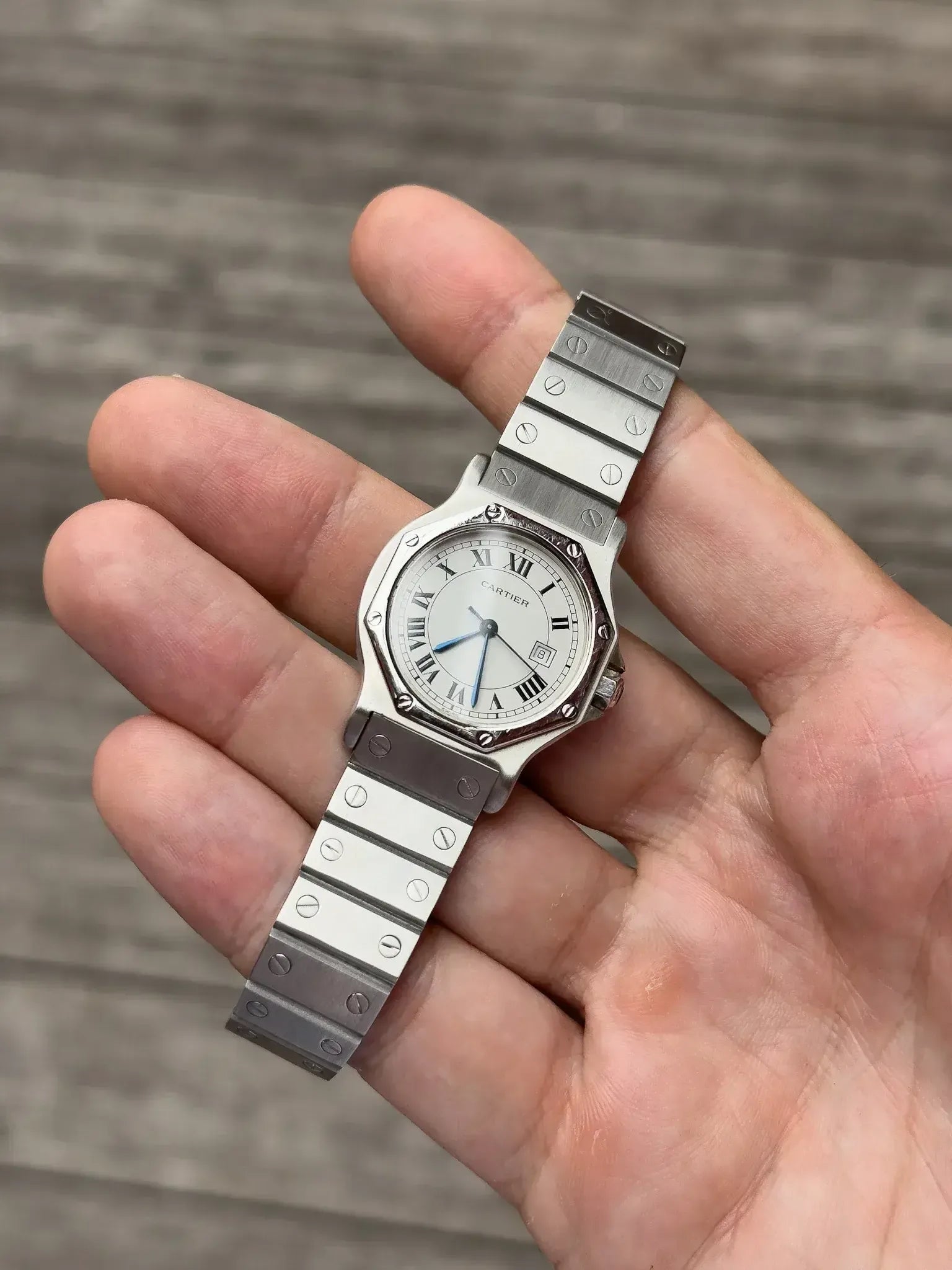 Montre Cartier Santos Octogonale Vintage - Acier 2965 (Années 1980) - Atelier Victor