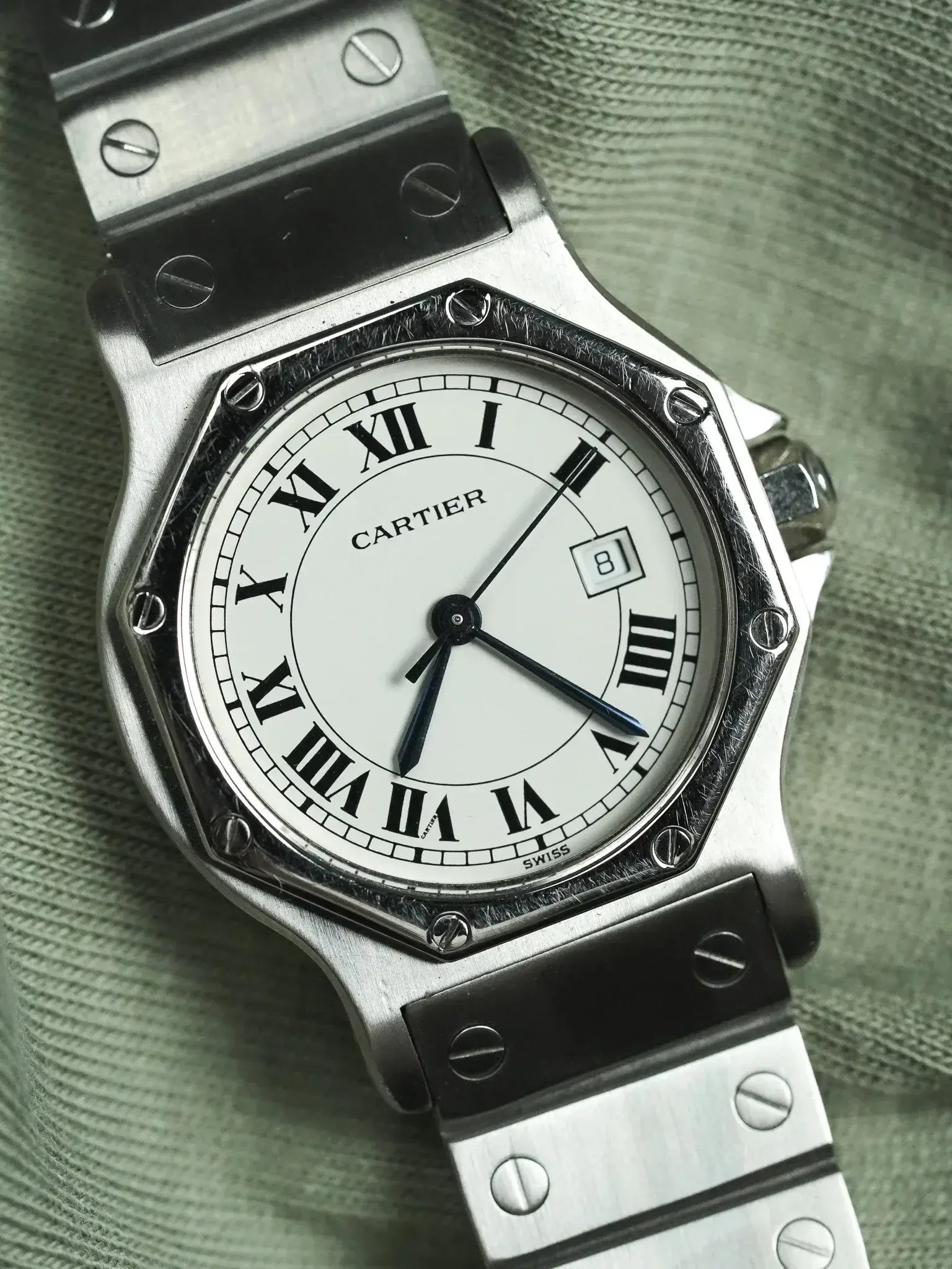 Vintage Cartier Santos Watch - Octagonal Steel 2965 (1980s