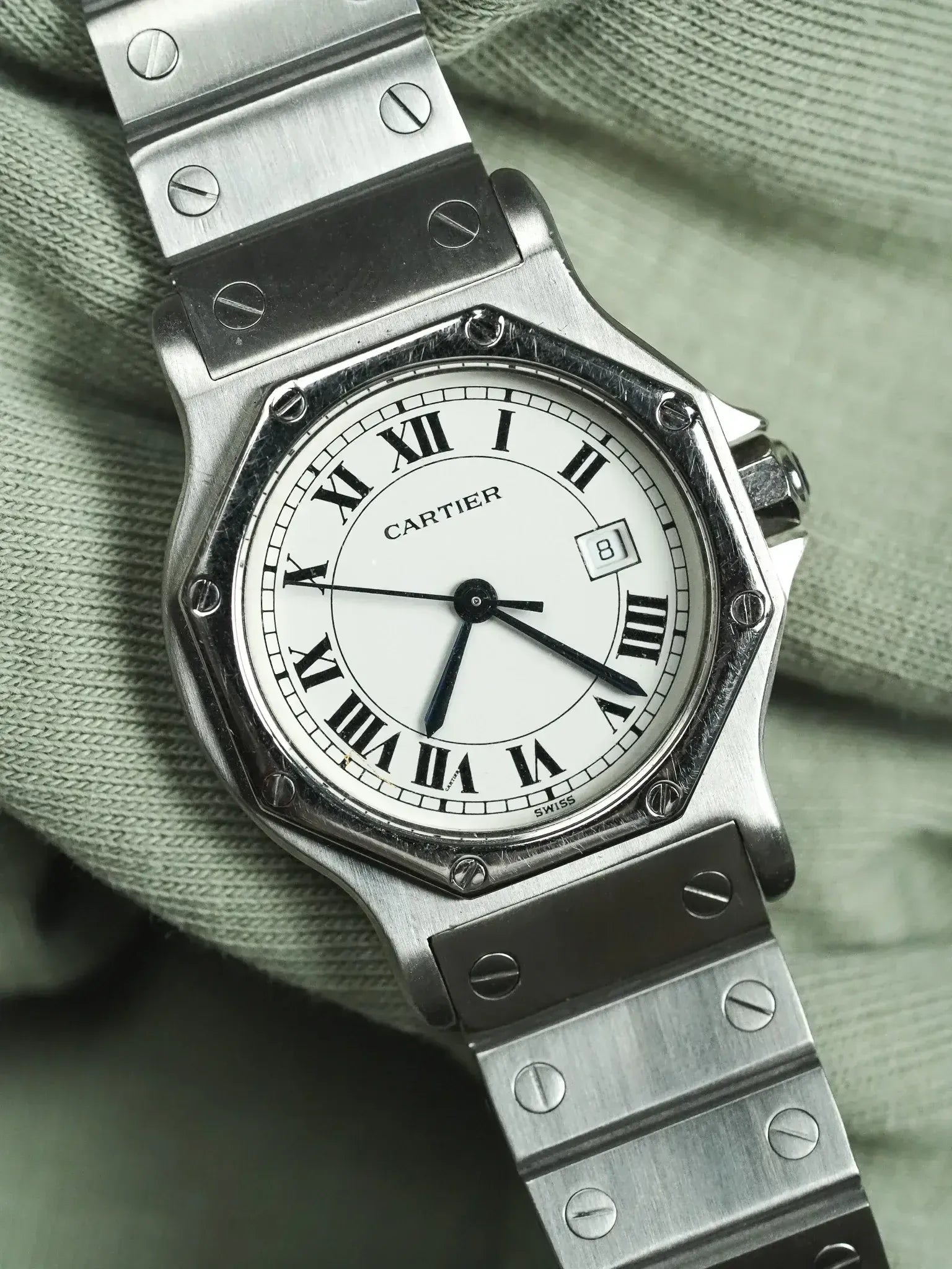 Montre Cartier Santos Octogonale Vintage - Acier 2965 (Années 1980) - Atelier Victor